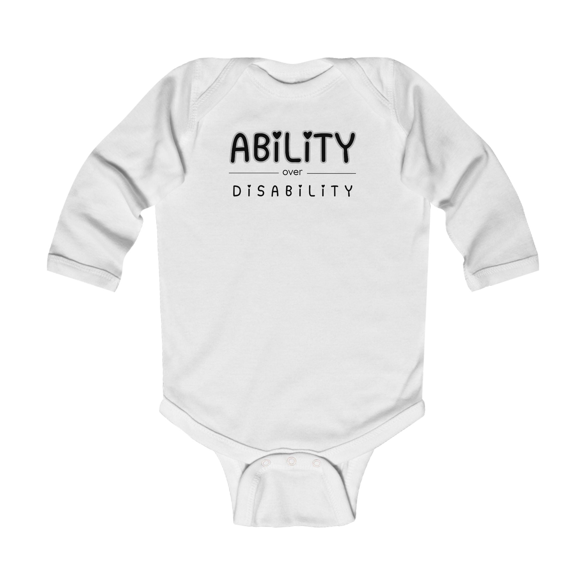 "Ability Over Disability" Infant Long Sleeve Onesie