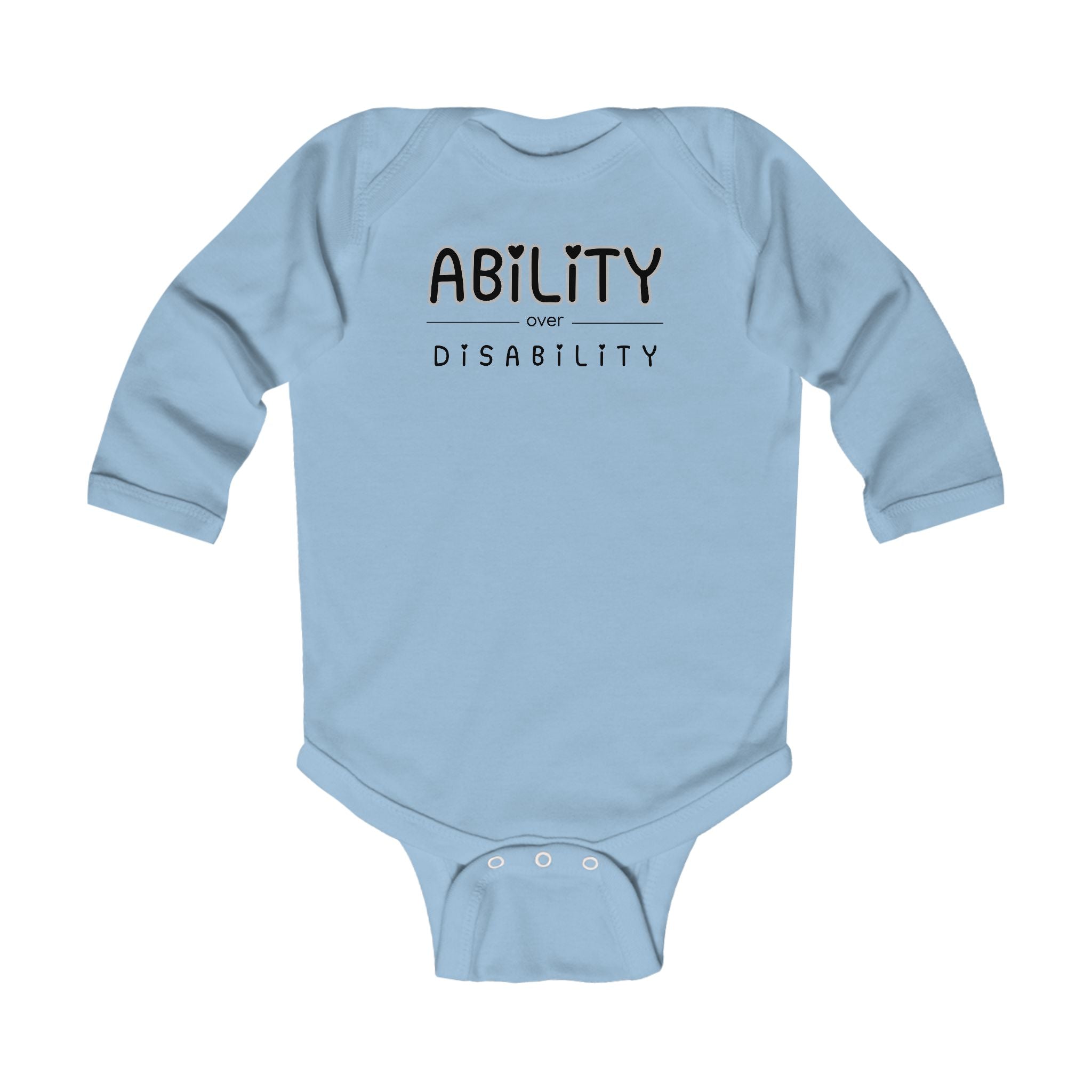 "Ability Over Disability" Infant Long Sleeve Onesie