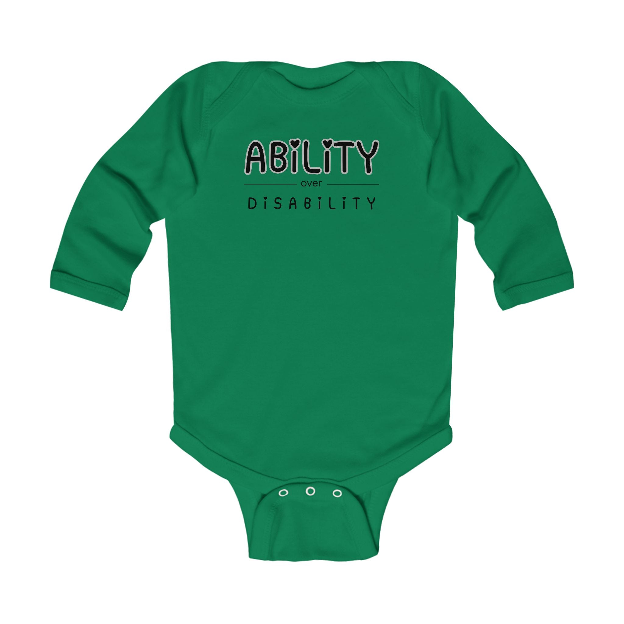 "Ability Over Disability" Infant Long Sleeve Onesie