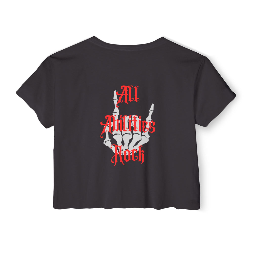 “All Abilities Rock” SNPC Women’s Crop Top