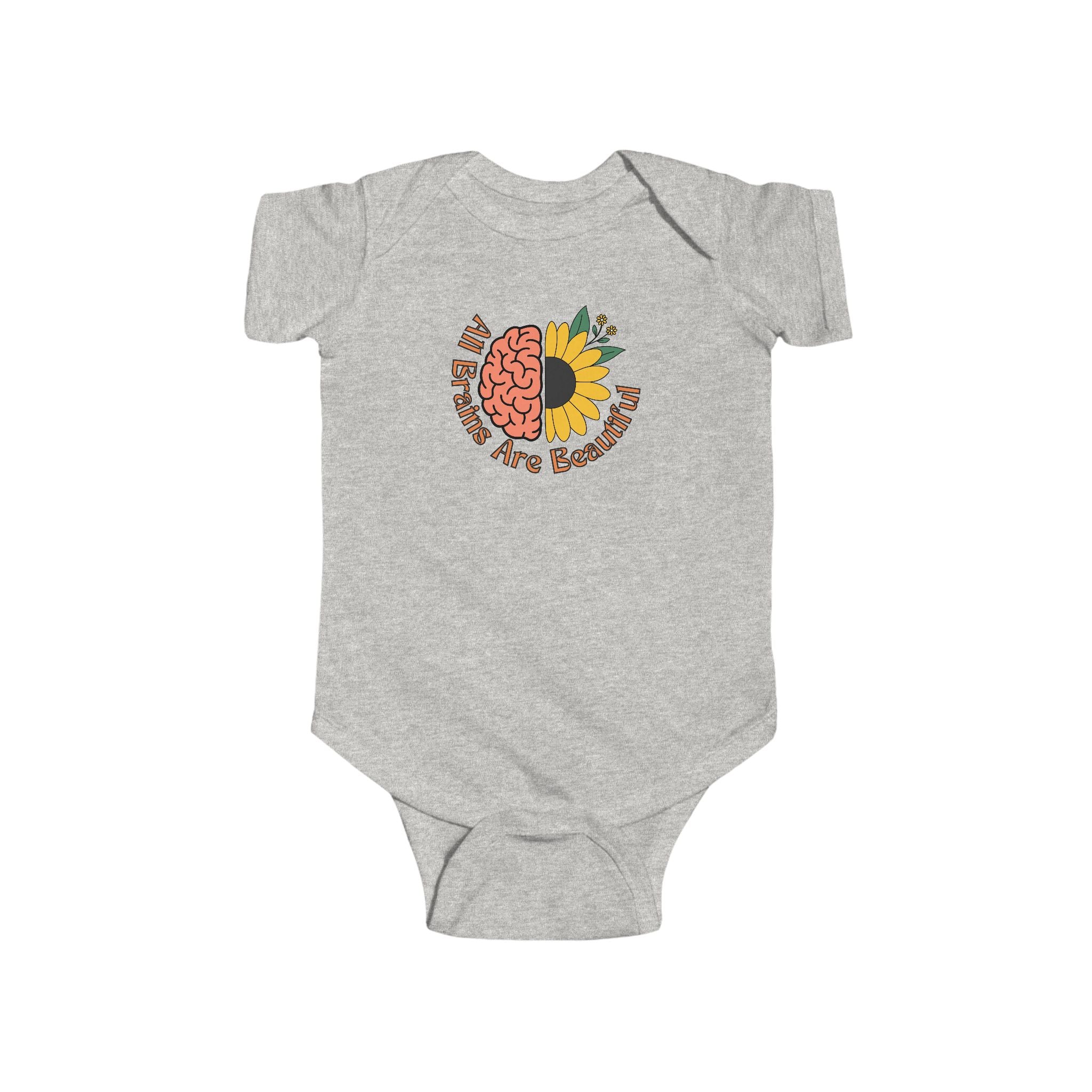“All Brains Are Beautiful” Infant Short Sleeve Onesie