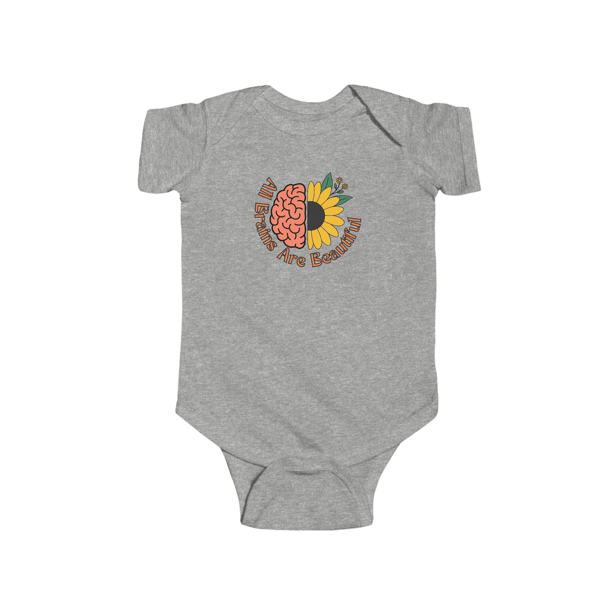 “All Brains Are Beautiful” Infant Short Sleeve Onesie