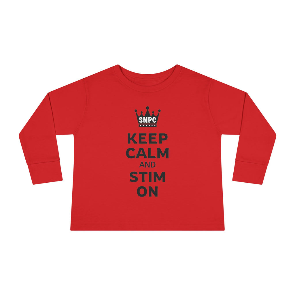 “Keep Calm & Stim On” Toddler Long Sleeve