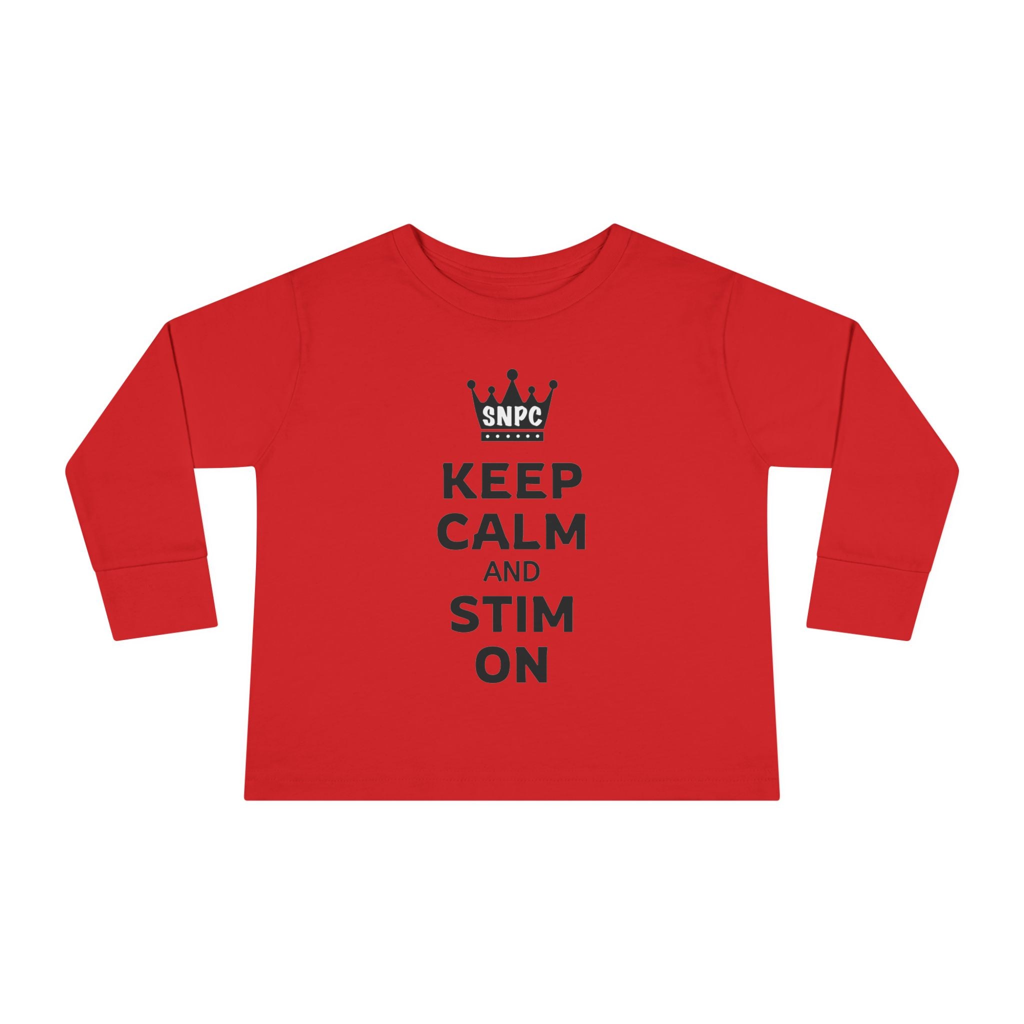 “Keep Calm & Stim On” Toddler Long Sleeve