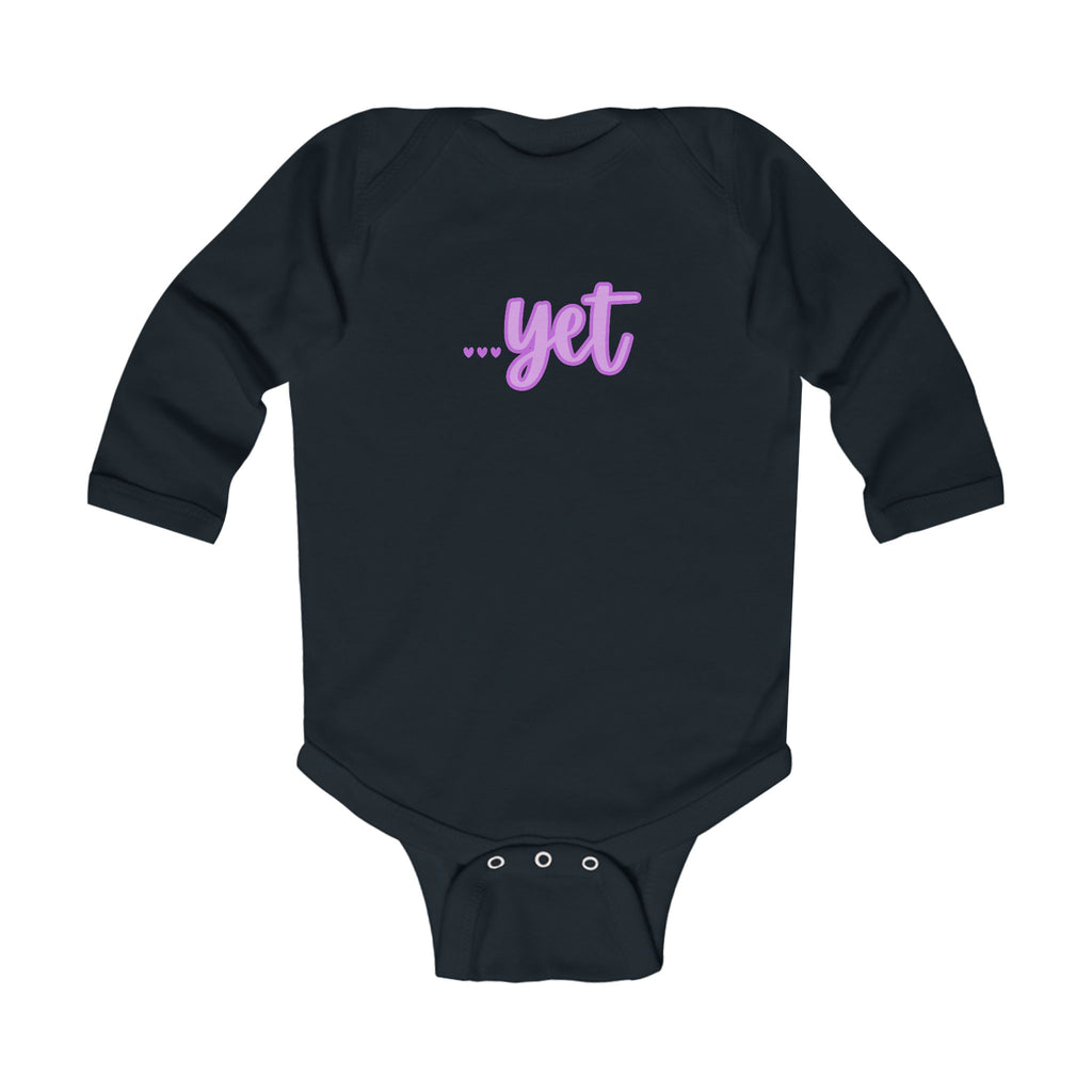 “The Power Of …Yet (Hearts)” Infant Long Sleeve Onesie