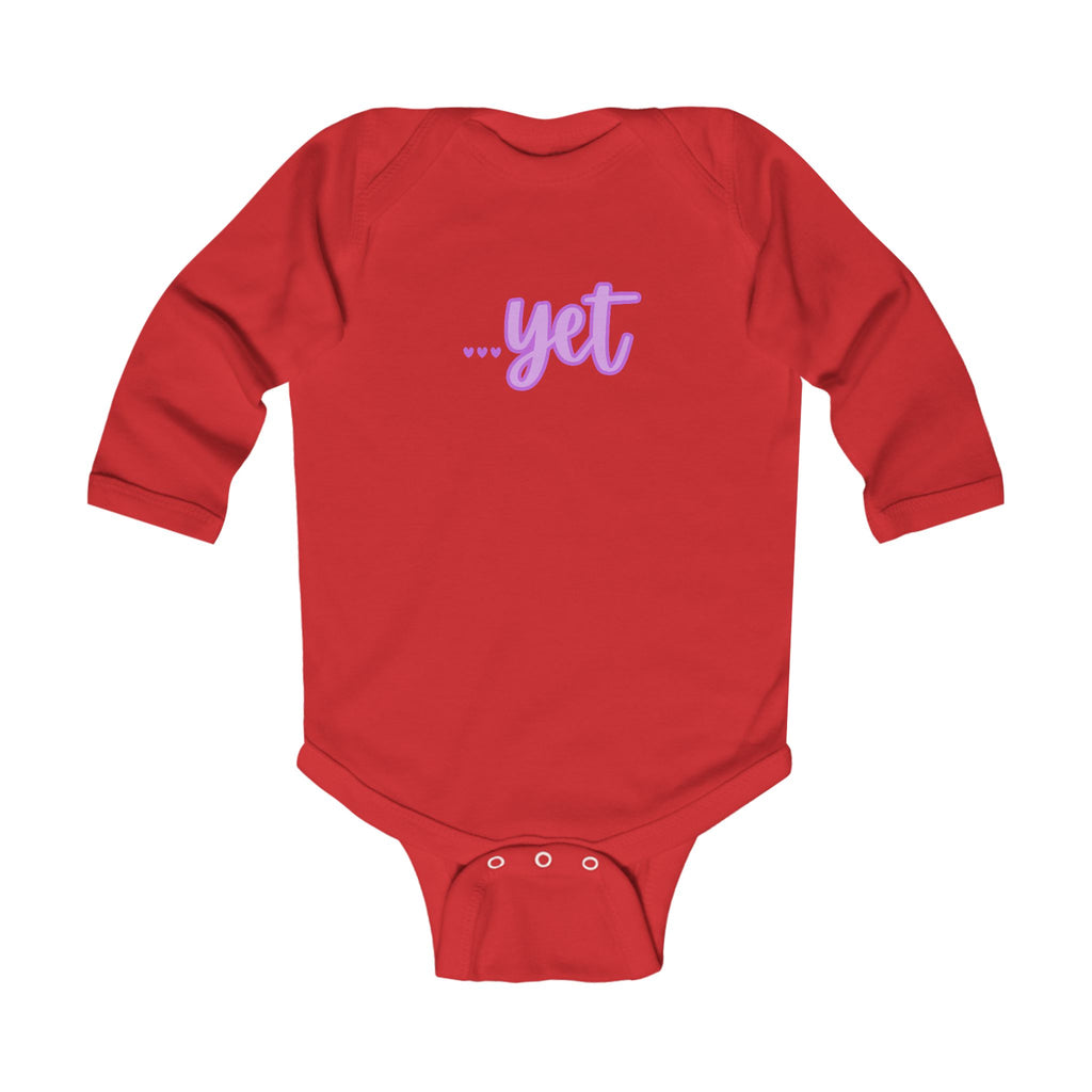 “The Power Of …Yet (Hearts)” Infant Long Sleeve Onesie