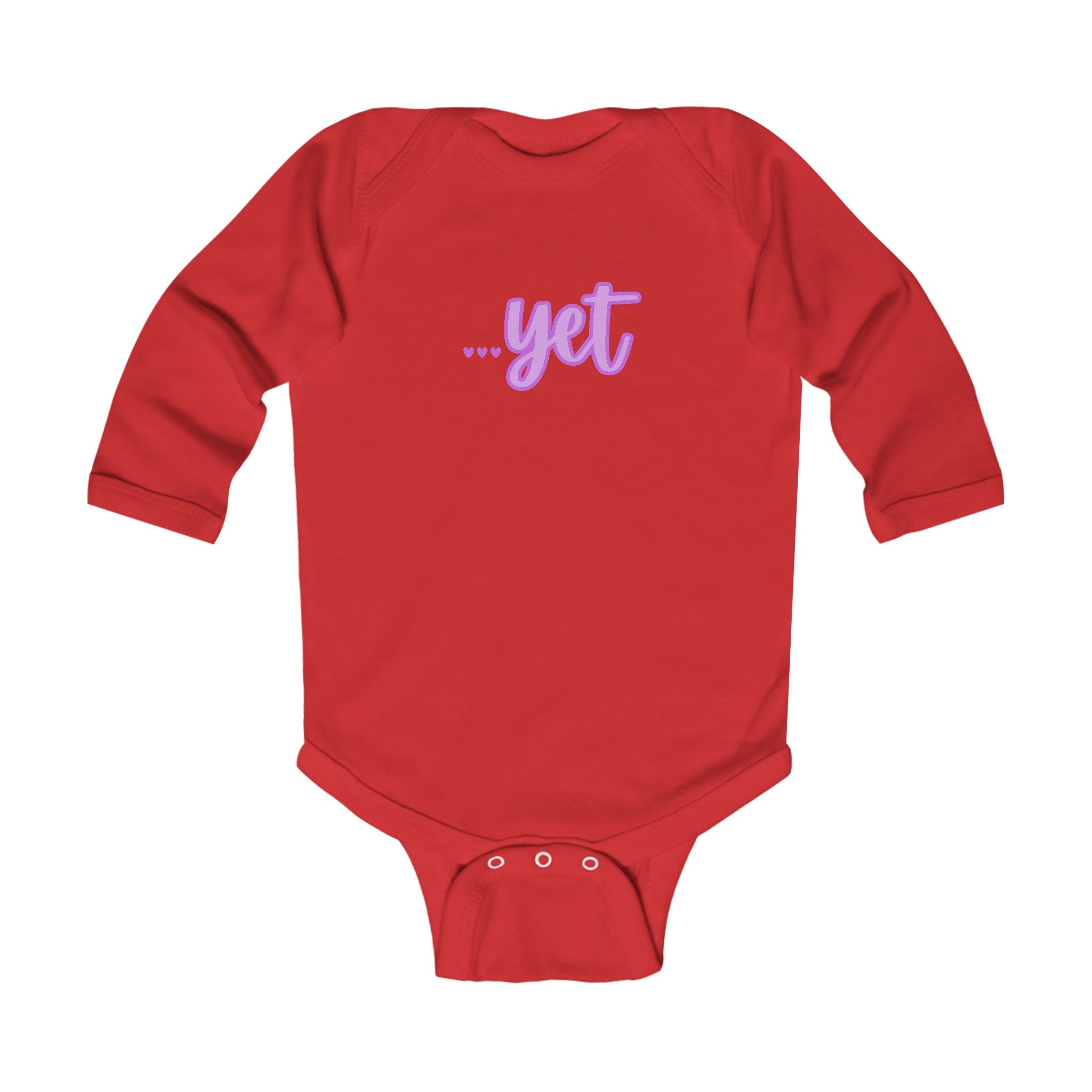 “The Power Of …Yet (Hearts)” Infant Long Sleeve Onesie