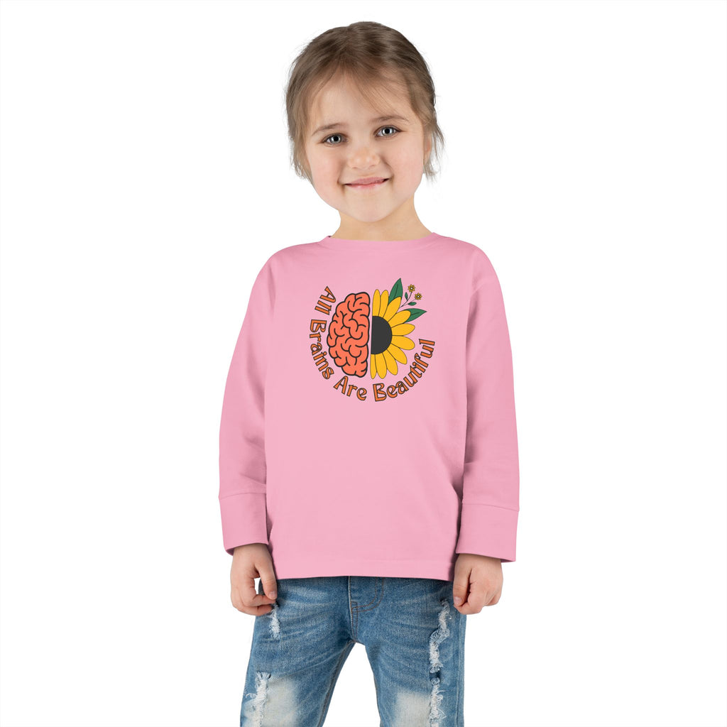 “All Brains Are Beautiful” Toddler Long Sleeve