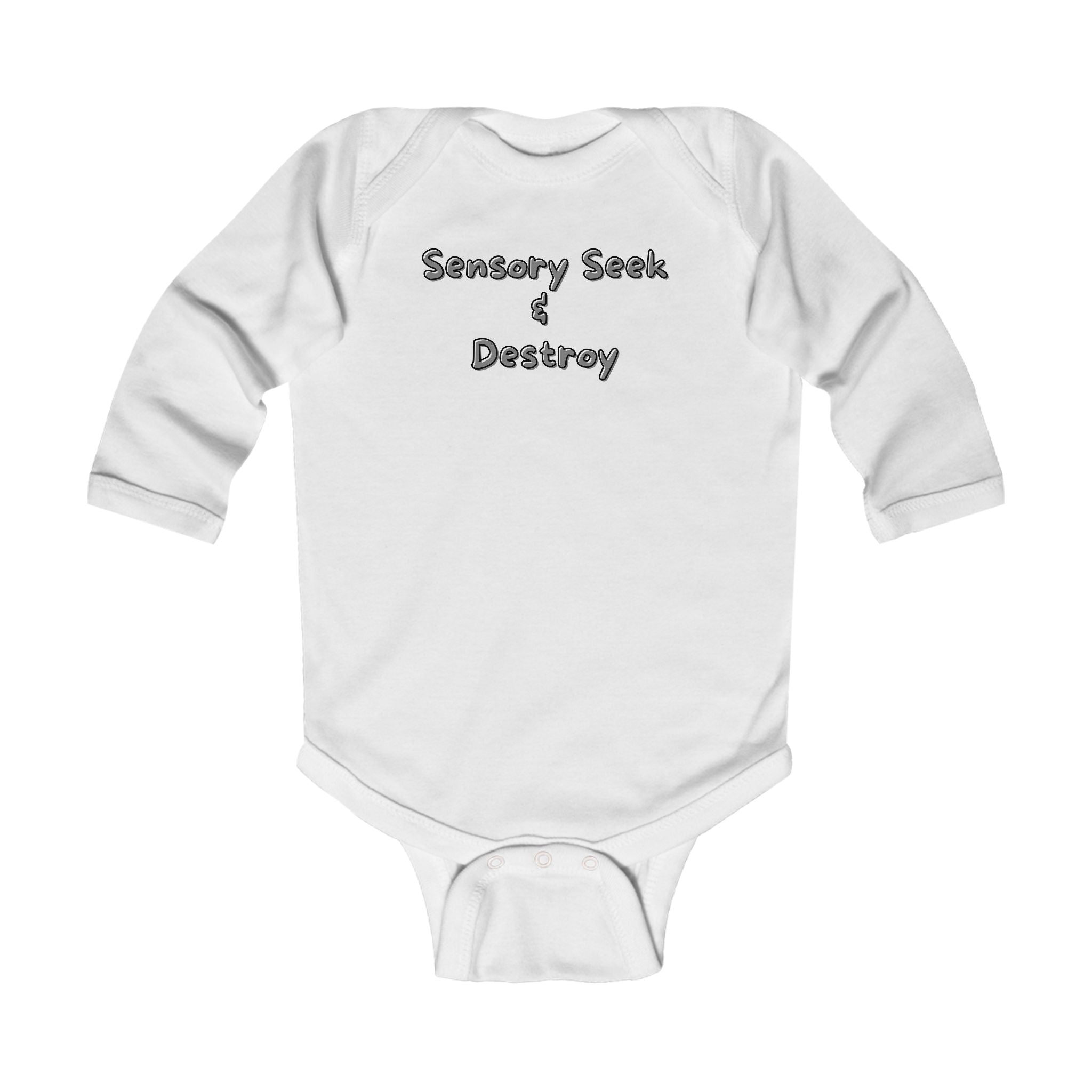 “Sensory Seek & Destroy” Infant Long Sleeve Onesie