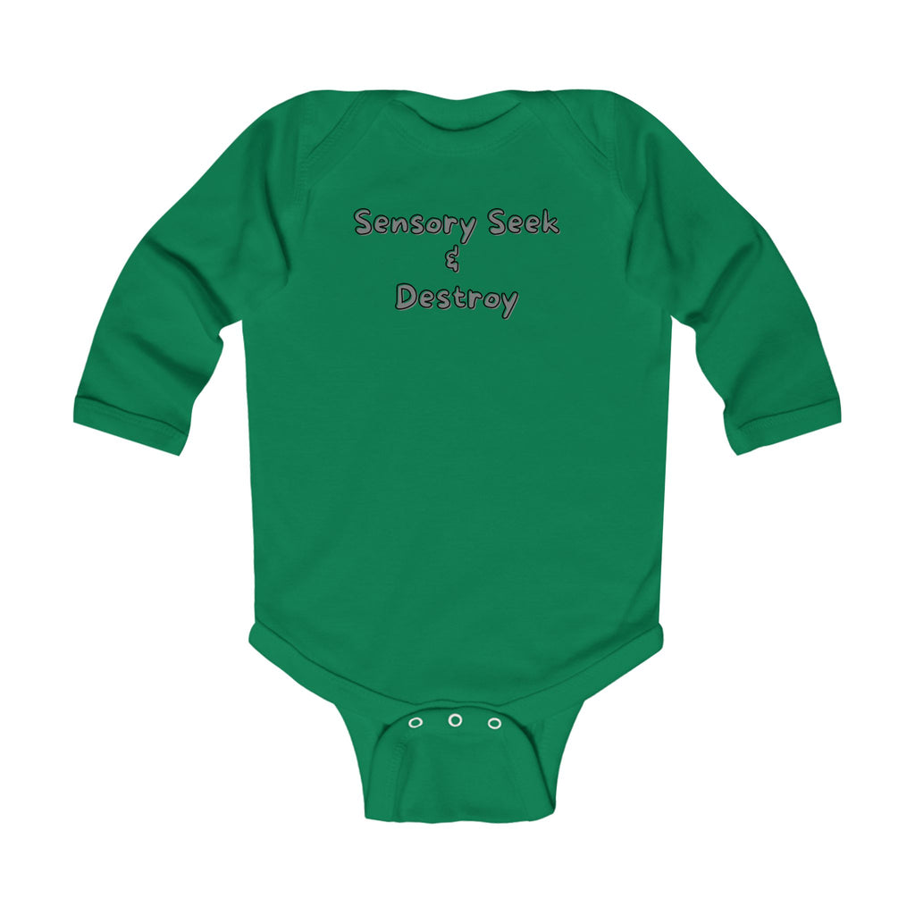 “Sensory Seek & Destroy” Infant Long Sleeve Onesie