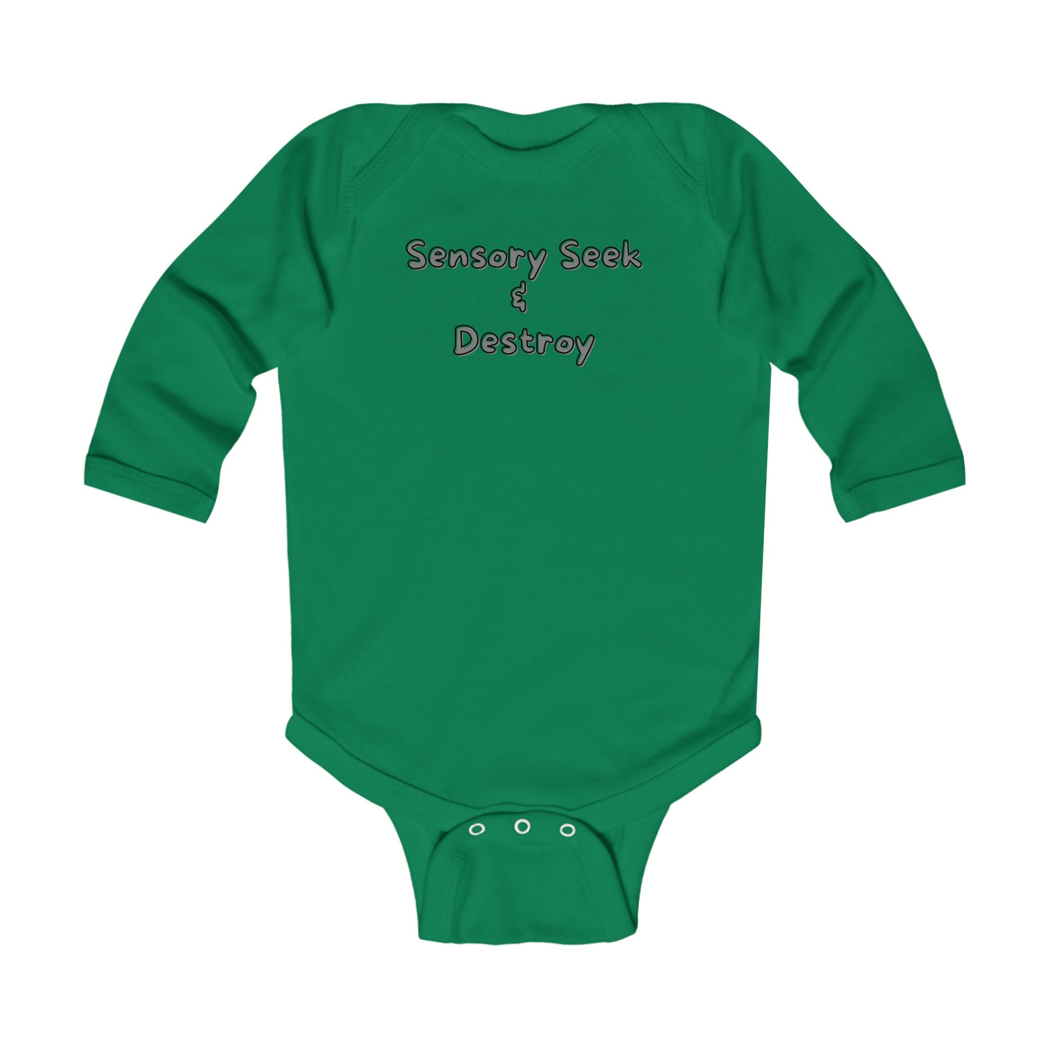 “Sensory Seek & Destroy” Infant Long Sleeve Onesie