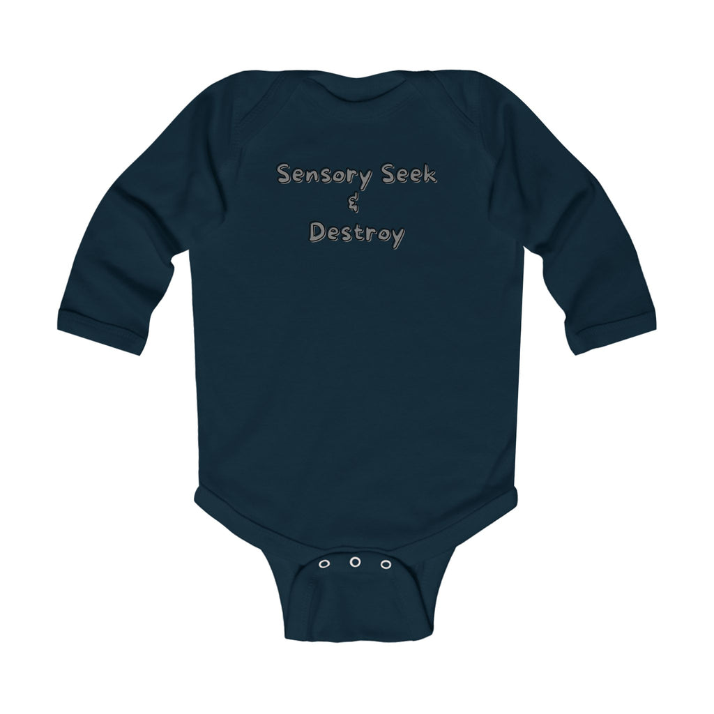 “Sensory Seek & Destroy” Infant Long Sleeve Onesie