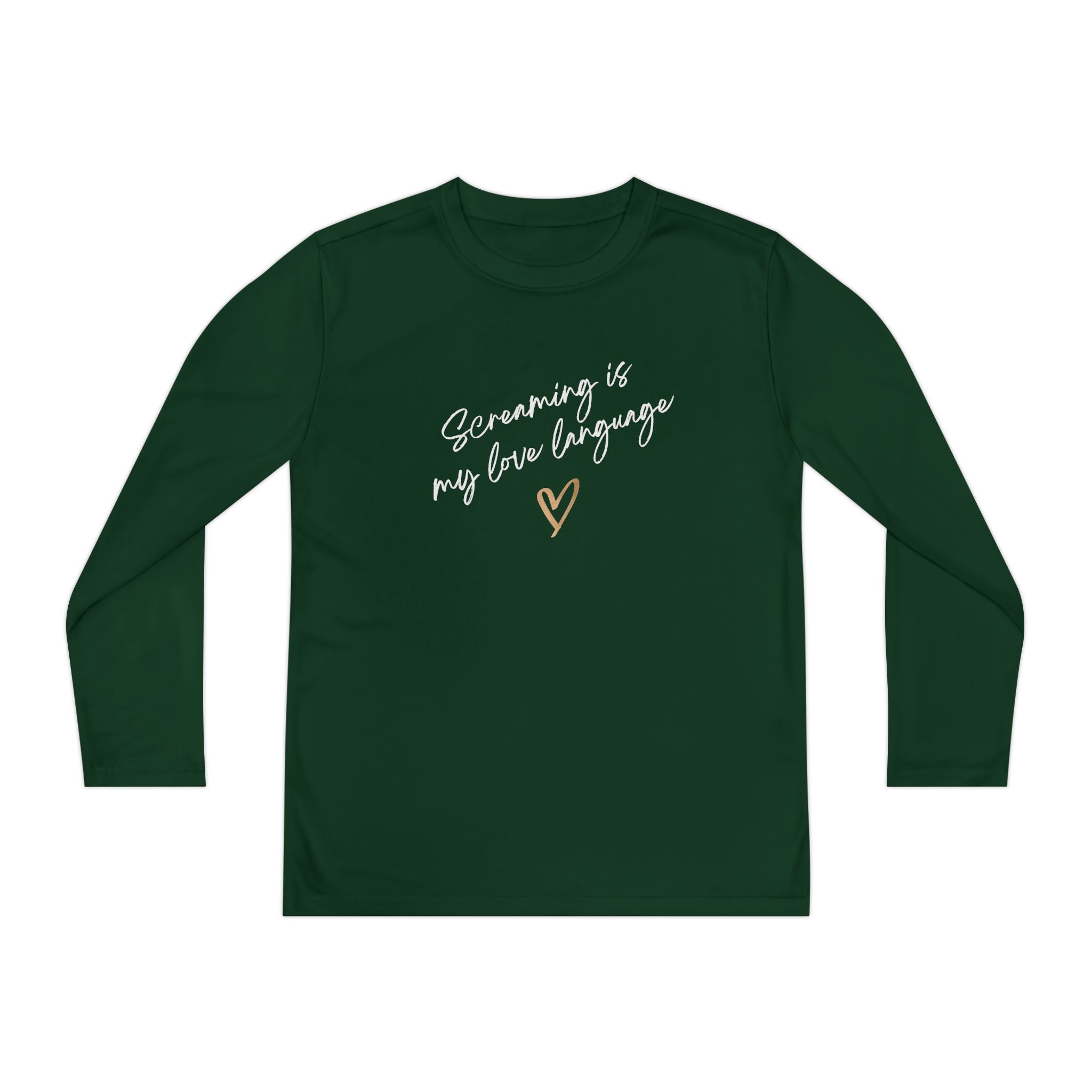 “Screaming Is My Love Language” Youth Long Sleeve
