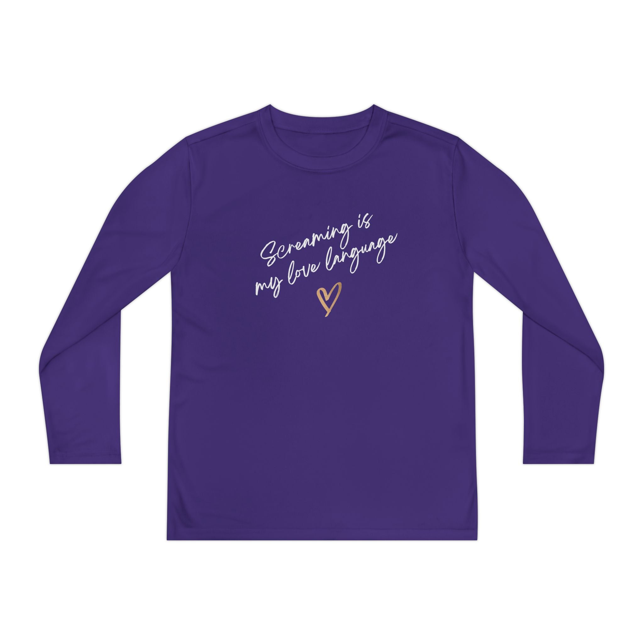 “Screaming Is My Love Language” Youth Long Sleeve