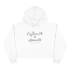 “Caffeinate & Advocate” Women’s Cropped Hoodie
