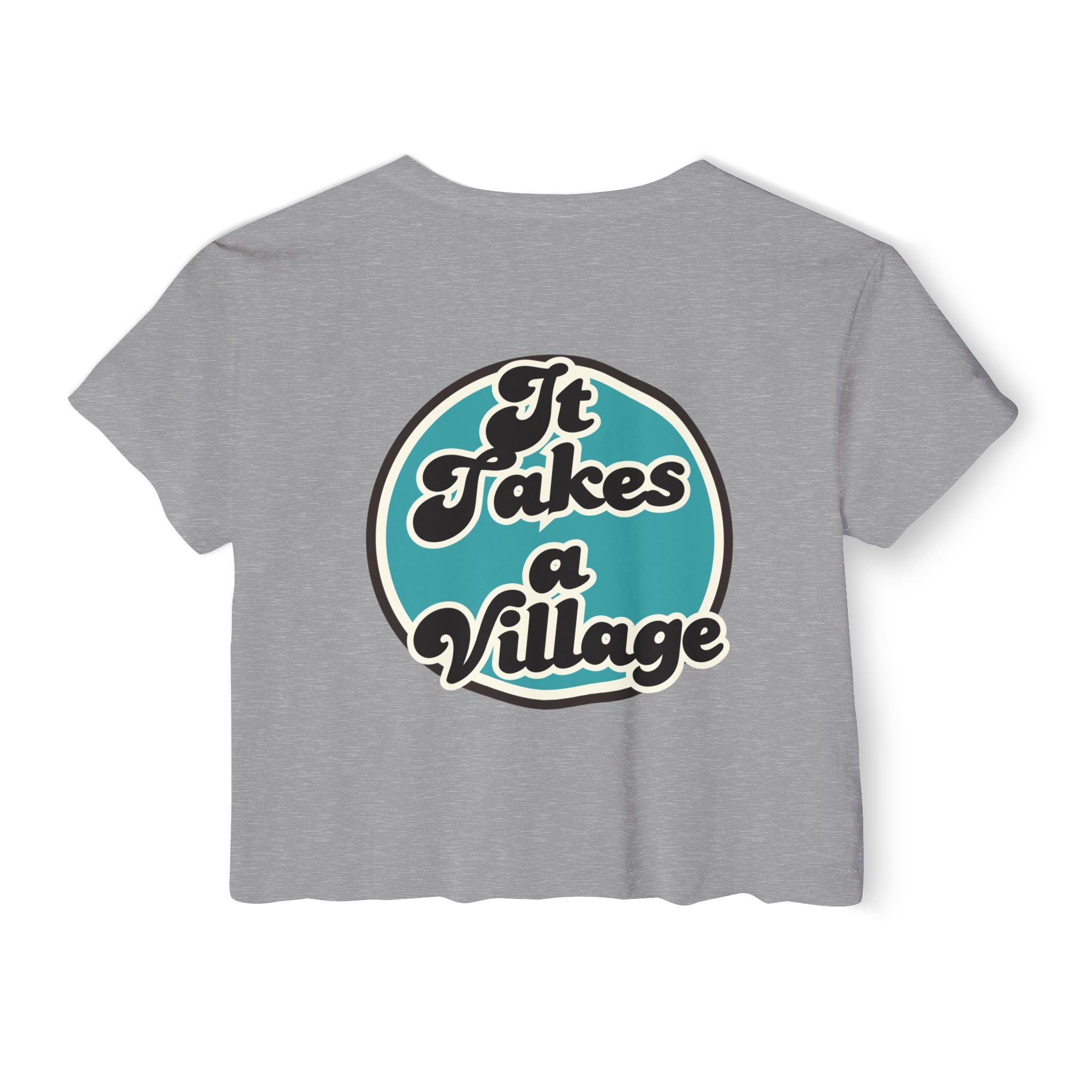 “It Takes A Village, SNPC Ally” Women’s Crop Top