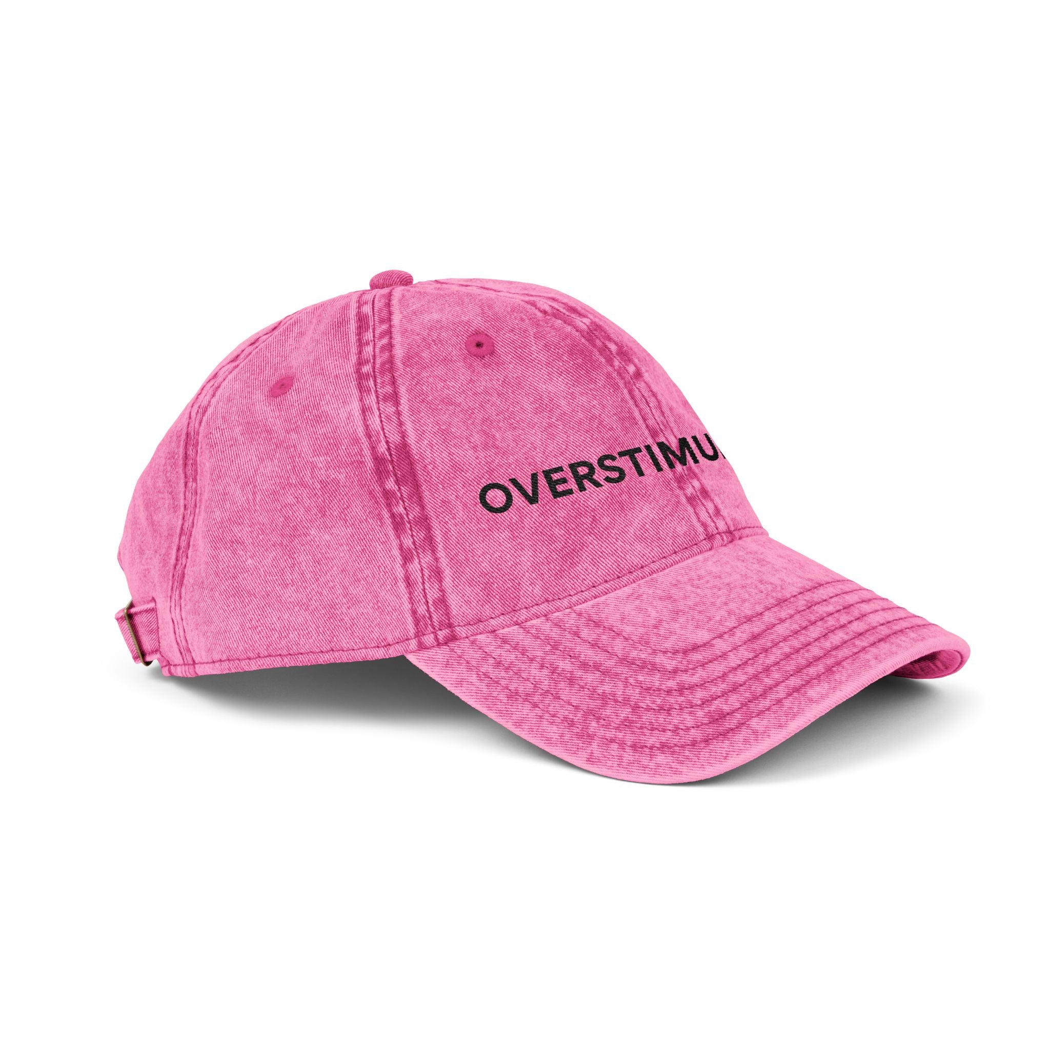 “Overstimulated.” Vintage Embroidery Hat