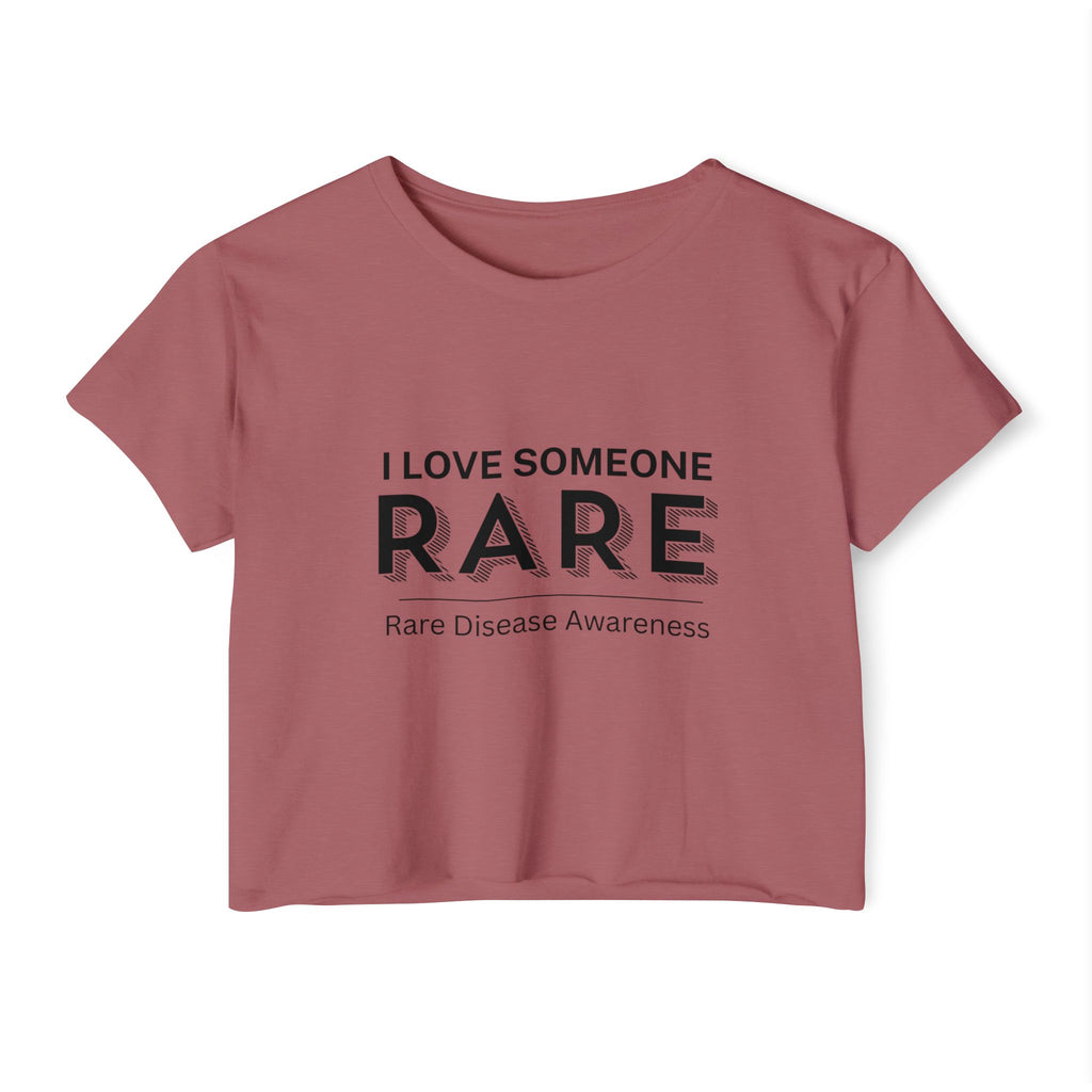 “I Love Someone Rare” Women’s Crop Top