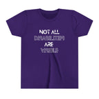 "Not All Disabilities Are Visible" Youth Tee