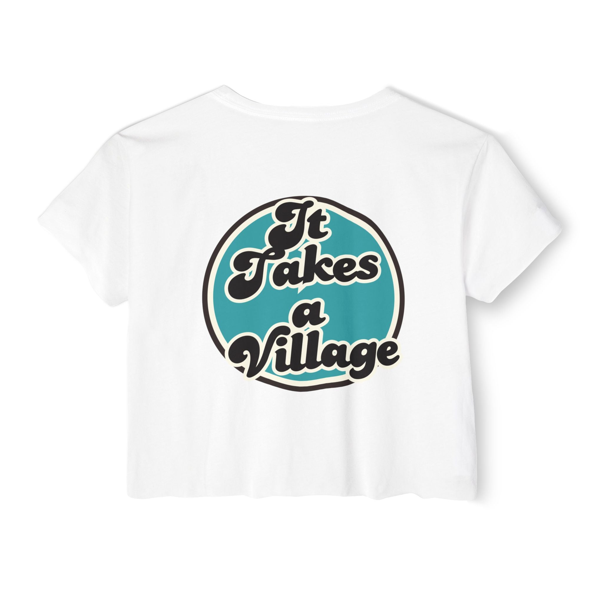 “It Takes A Village, SNPC Ally” Women’s Crop Top
