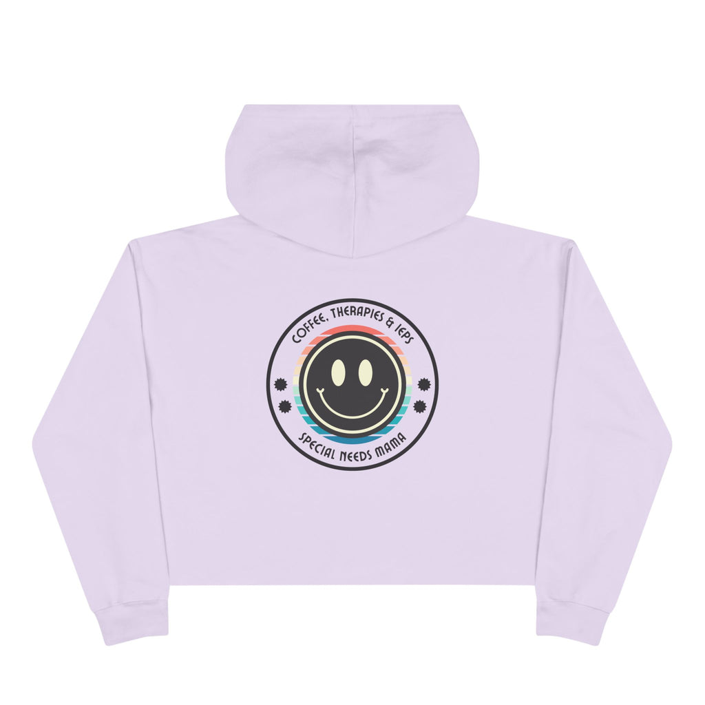 “Coffee, Therapies & IEP’s, Special Needs Mama” Women’s Cropped Hoodie