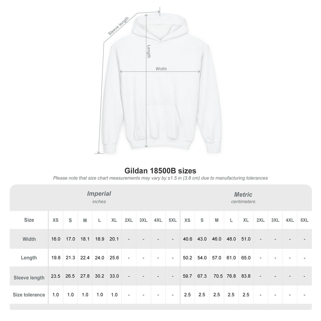 “Different, Not Less.” Green/Black Youth Hoodie