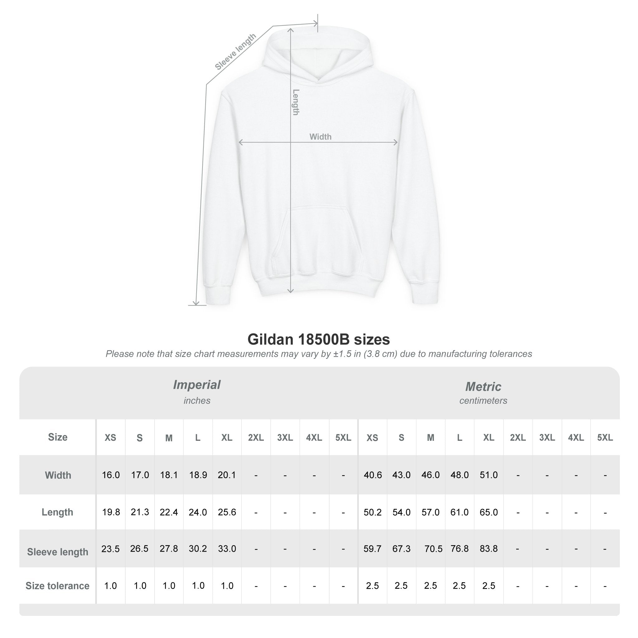 “Different, Not Less.” Green/Black Youth Hoodie