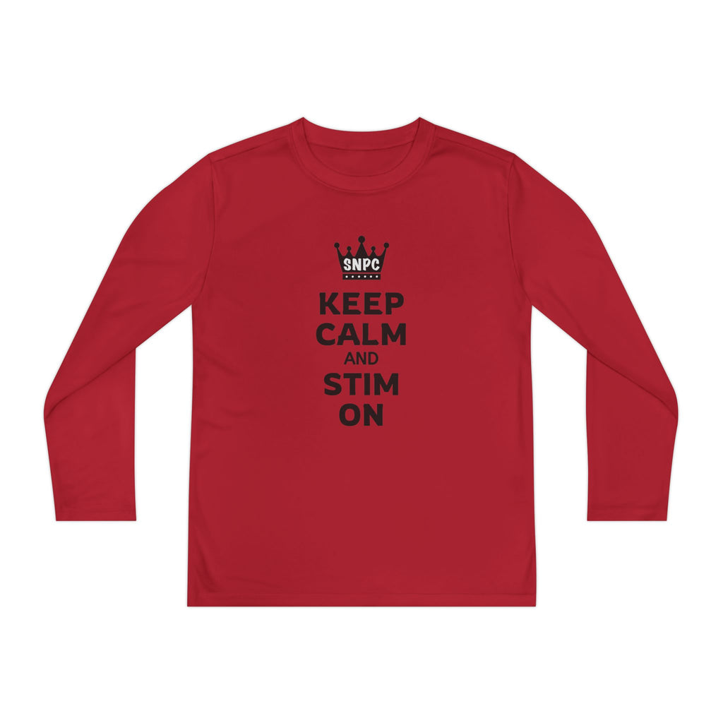 “Keep Calm & Stim On” Youth Long Sleeve