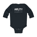 "Ability Over Disability" Infant Long Sleeve Onesie