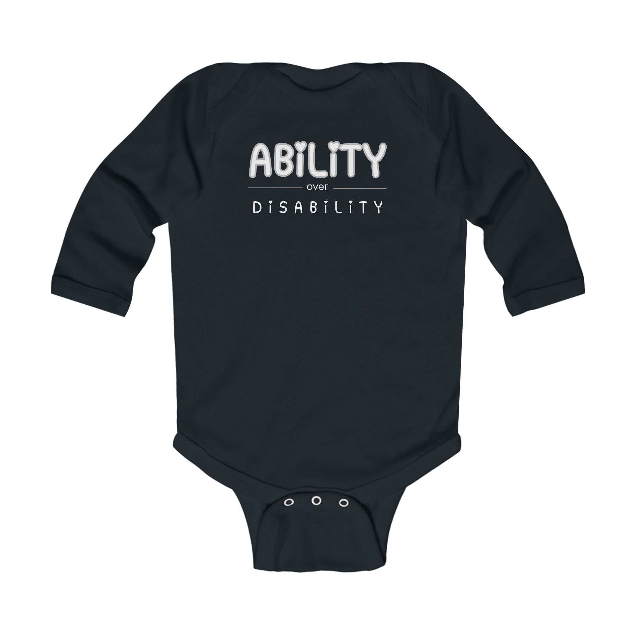 "Ability Over Disability" Infant Long Sleeve Onesie