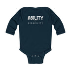 "Ability Over Disability" Infant Long Sleeve Onesie