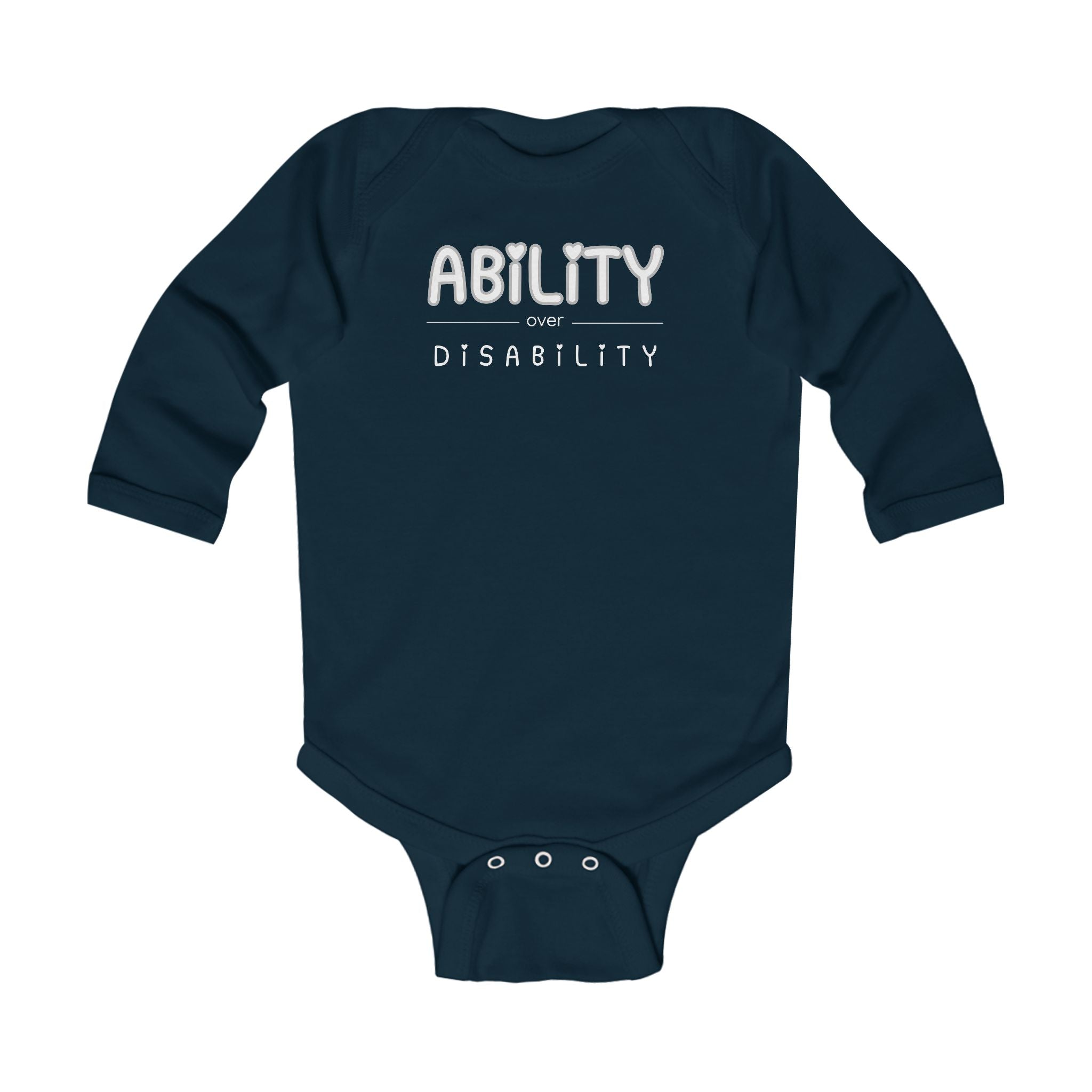 "Ability Over Disability" Infant Long Sleeve Onesie