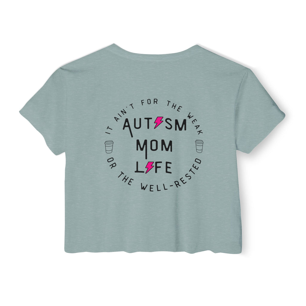 “Autism Mom Life” Women’s Crop Top