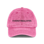 “Overstimulated.” Vintage Embroidery Hat