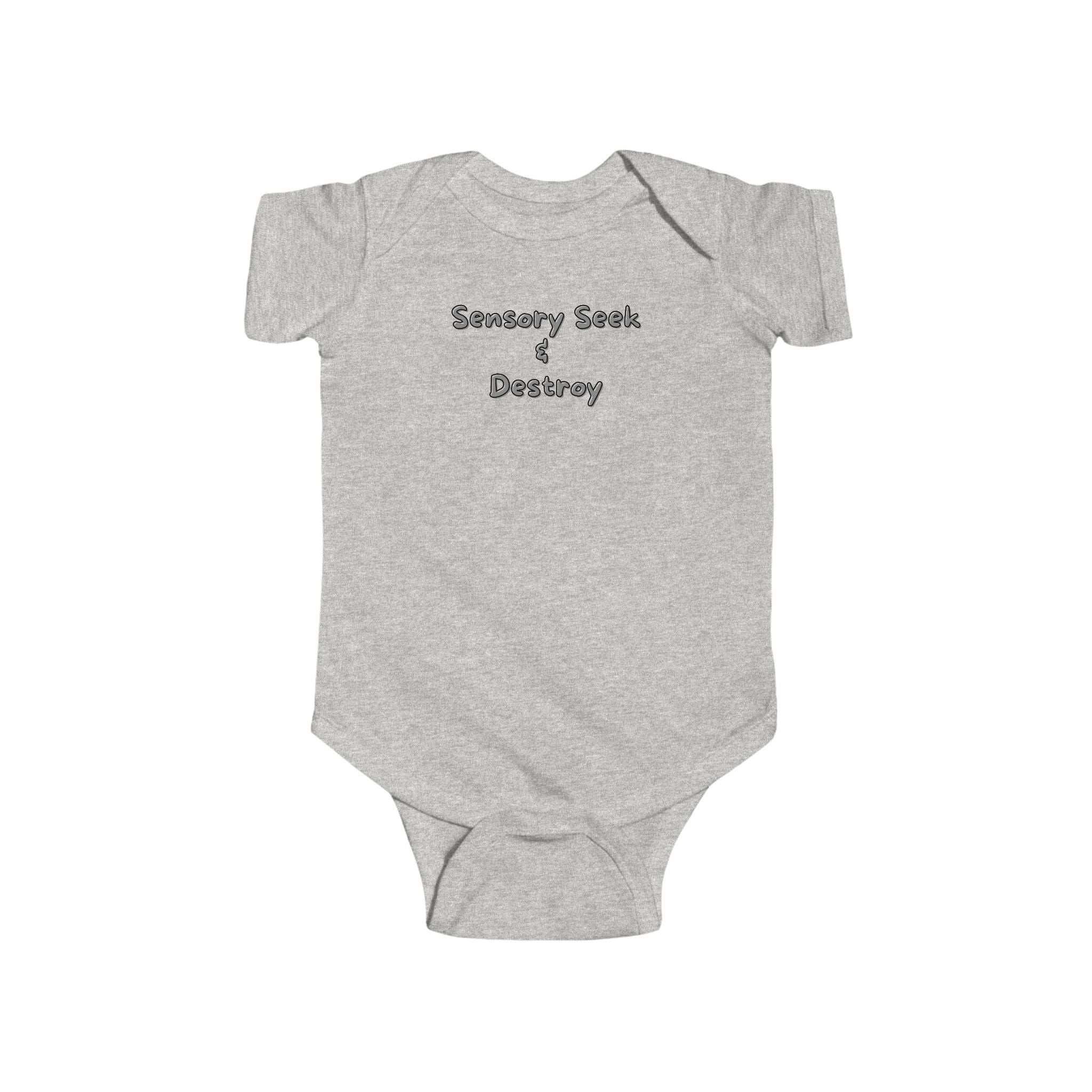 “Sensory Seek & Destroy” Infant Short Sleeve Onesie