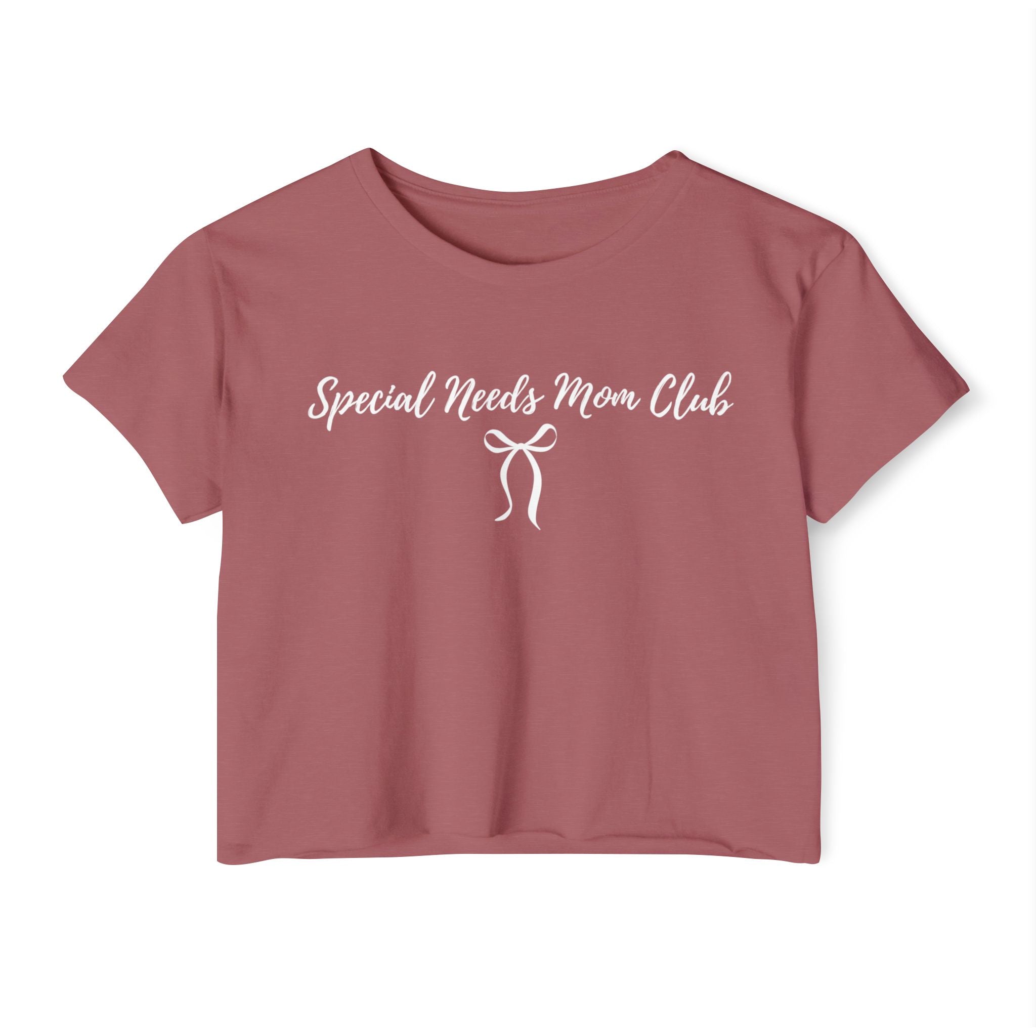 “Special Needs Mom Club” Women’s Crop Top