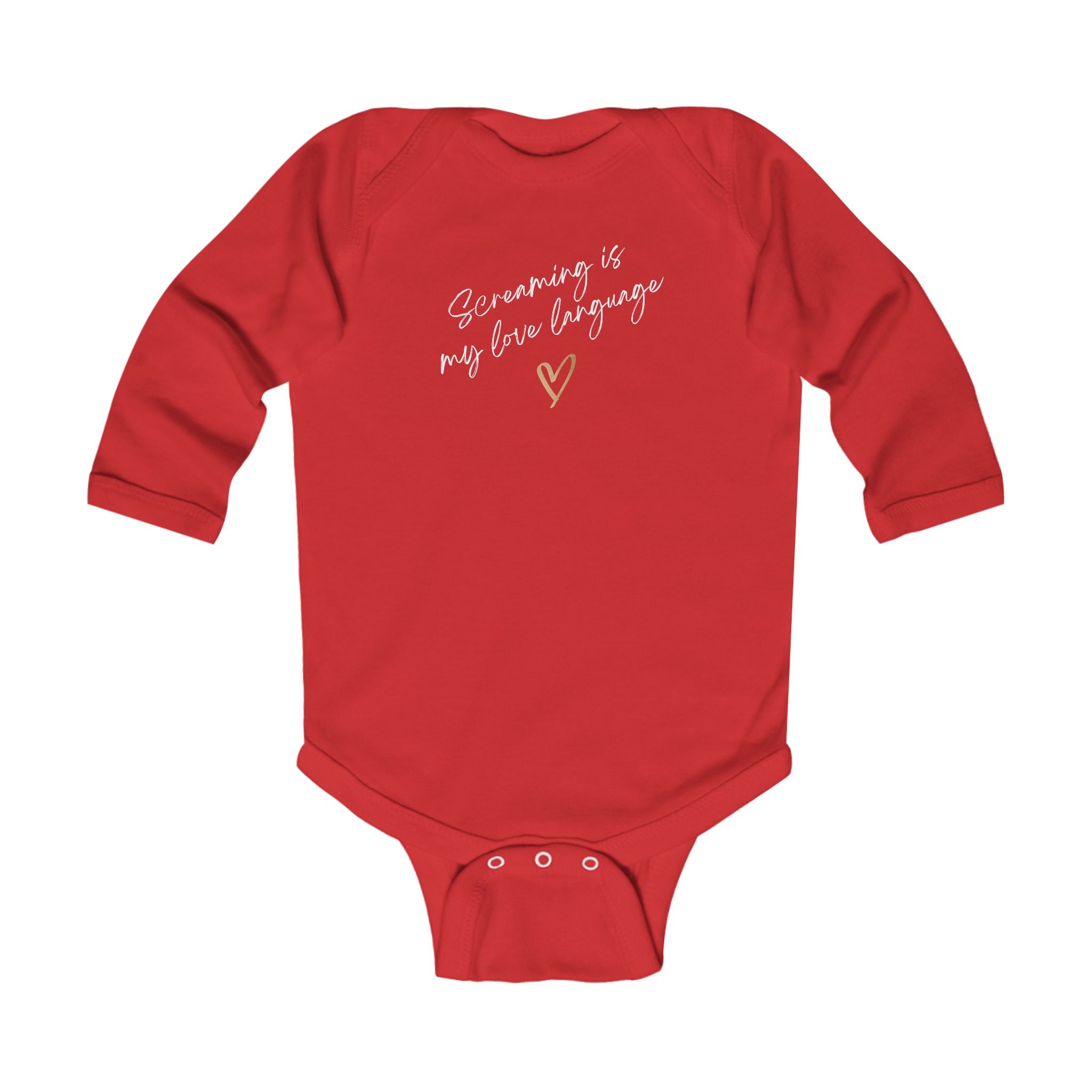 “Screaming Is My Love Language” Infant Long Sleeve Onesie