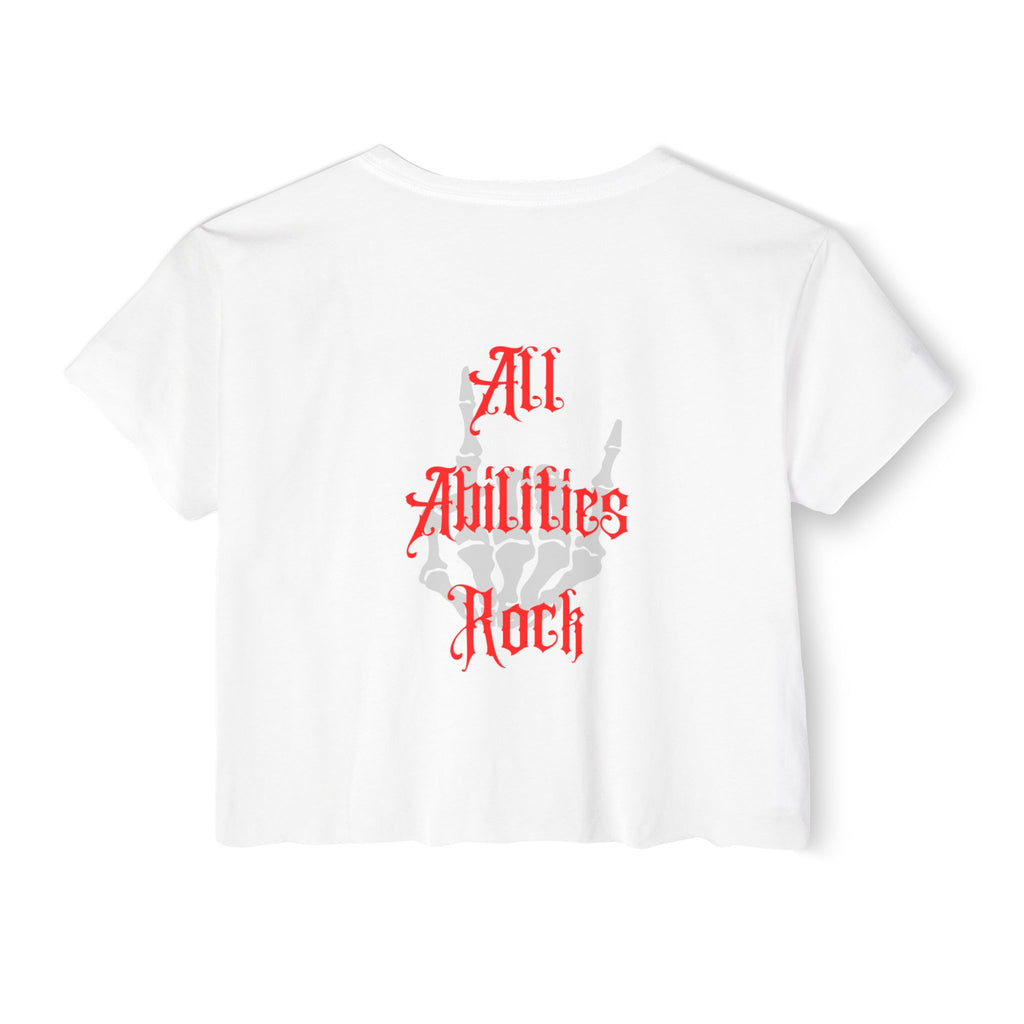 “All Abilities Rock” SNPC Women’s Crop Top