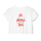 “All Abilities Rock” SNPC Women’s Crop Top