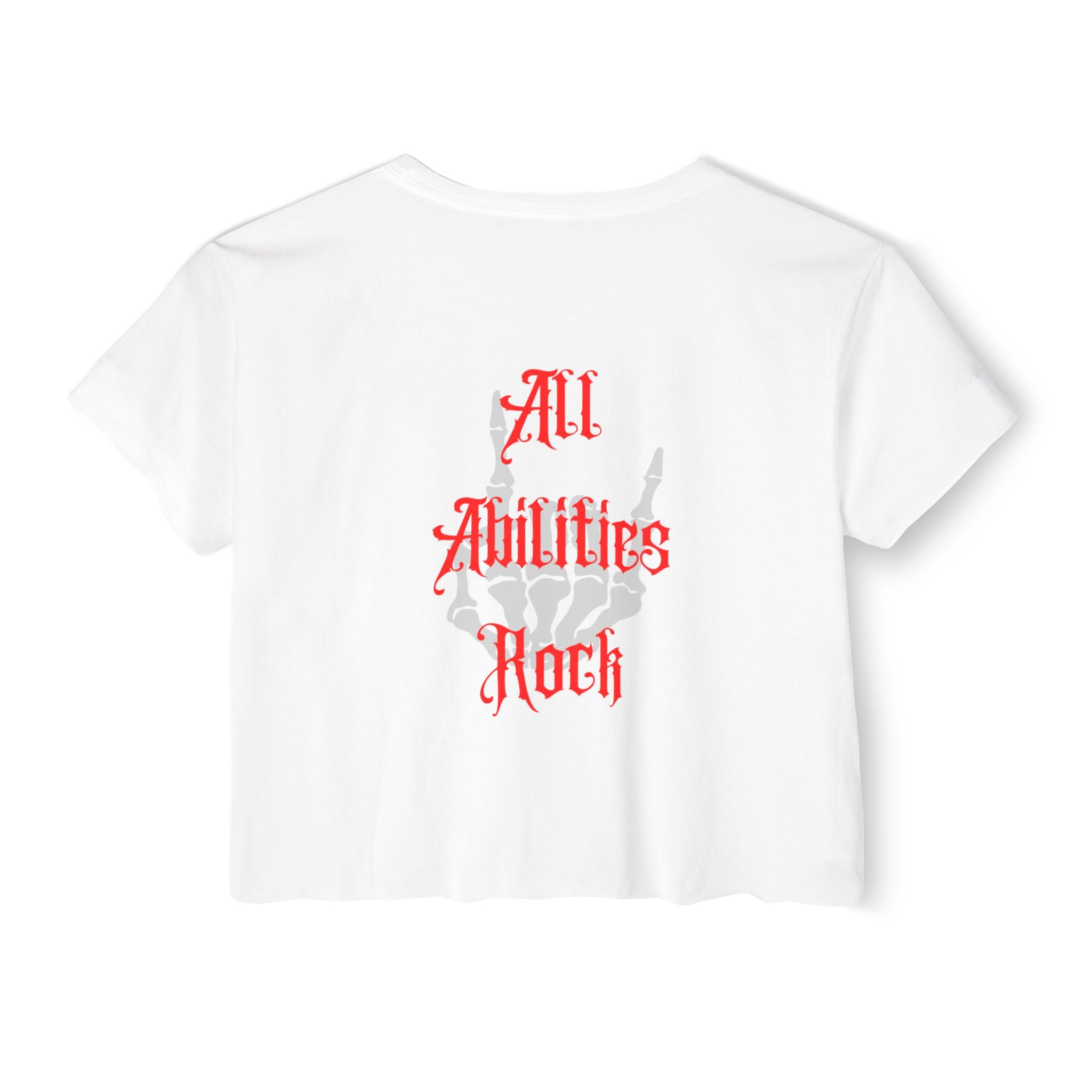 “All Abilities Rock” SNPC Women’s Crop Top