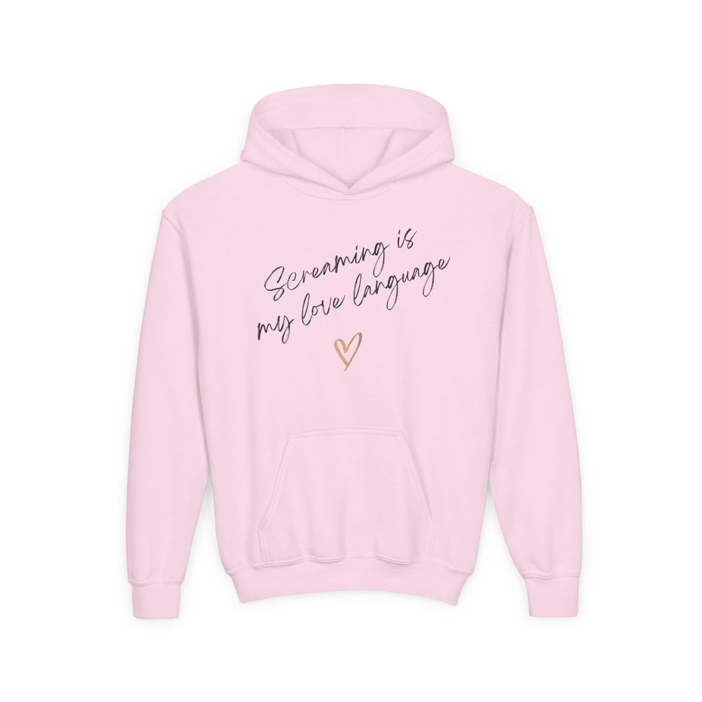 “Screaming Is My Love Language” Youth Hoodie