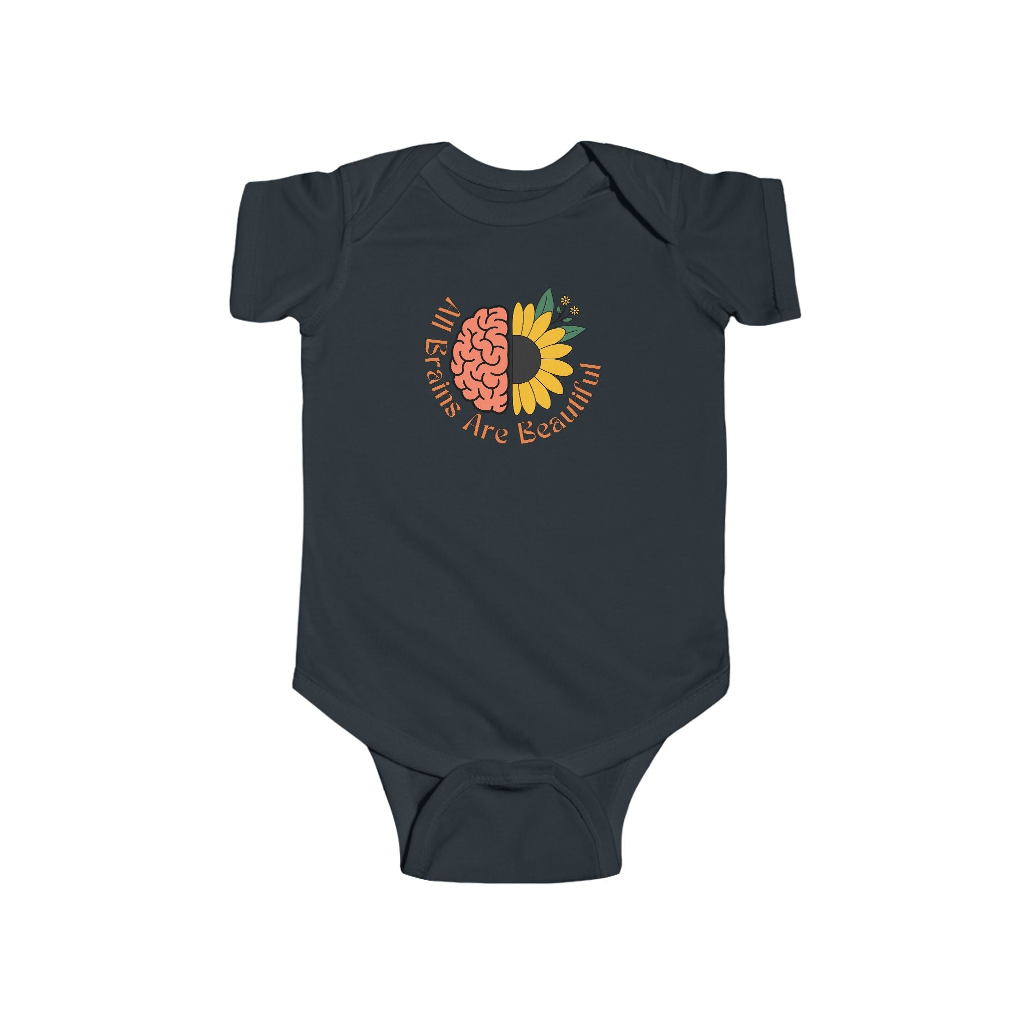 “All Brains Are Beautiful” Infant Short Sleeve Onesie