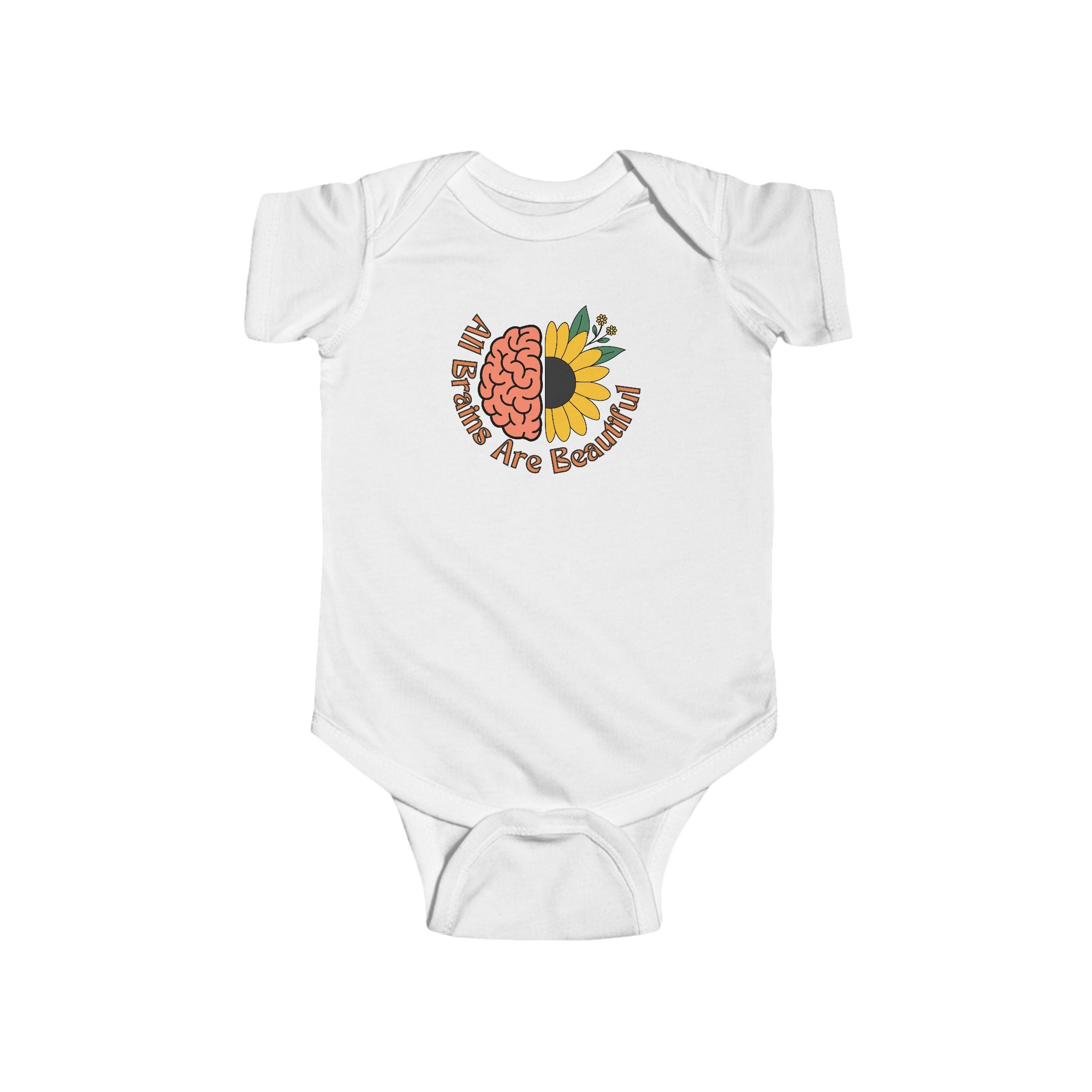 “All Brains Are Beautiful” Infant Short Sleeve Onesie