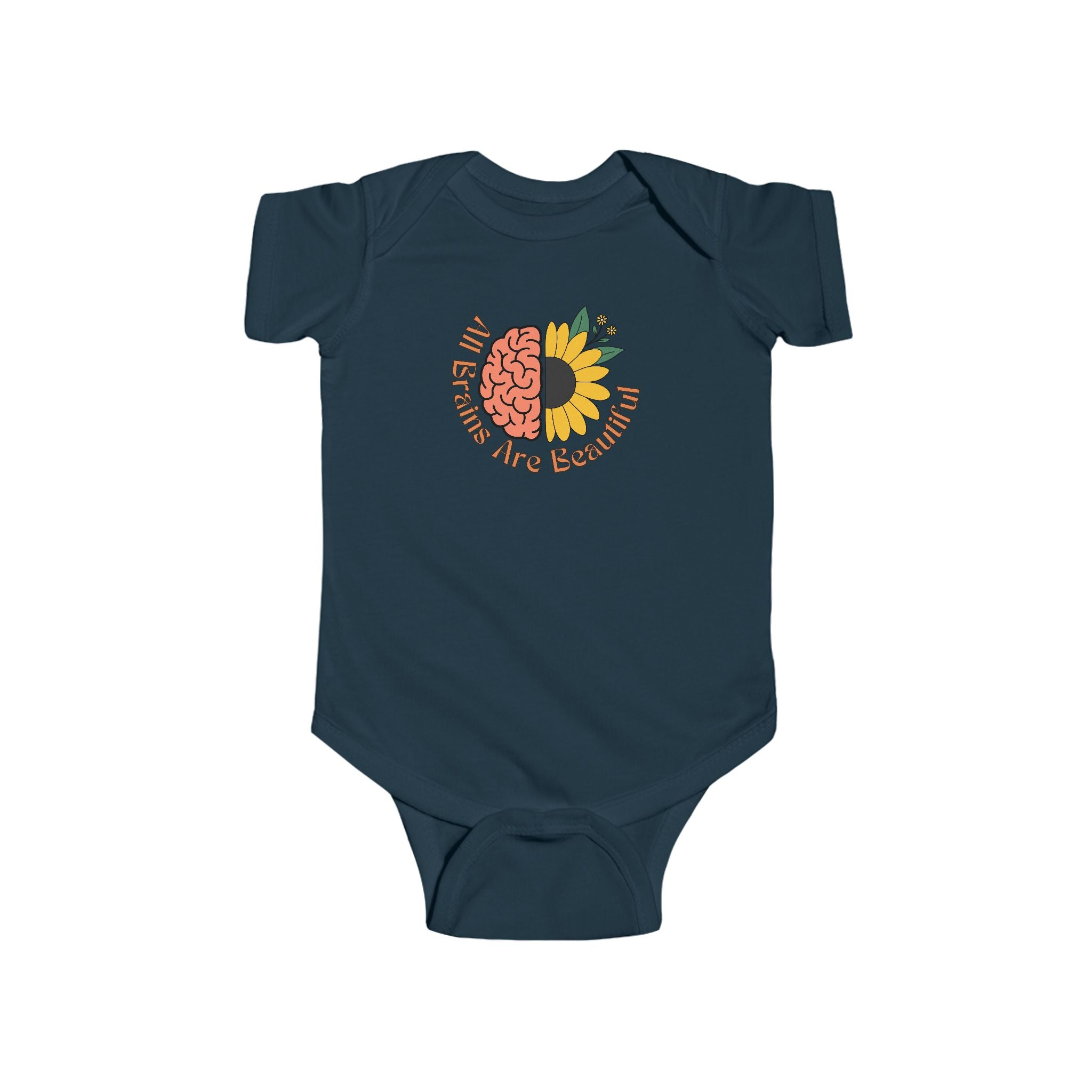 “All Brains Are Beautiful” Infant Short Sleeve Onesie