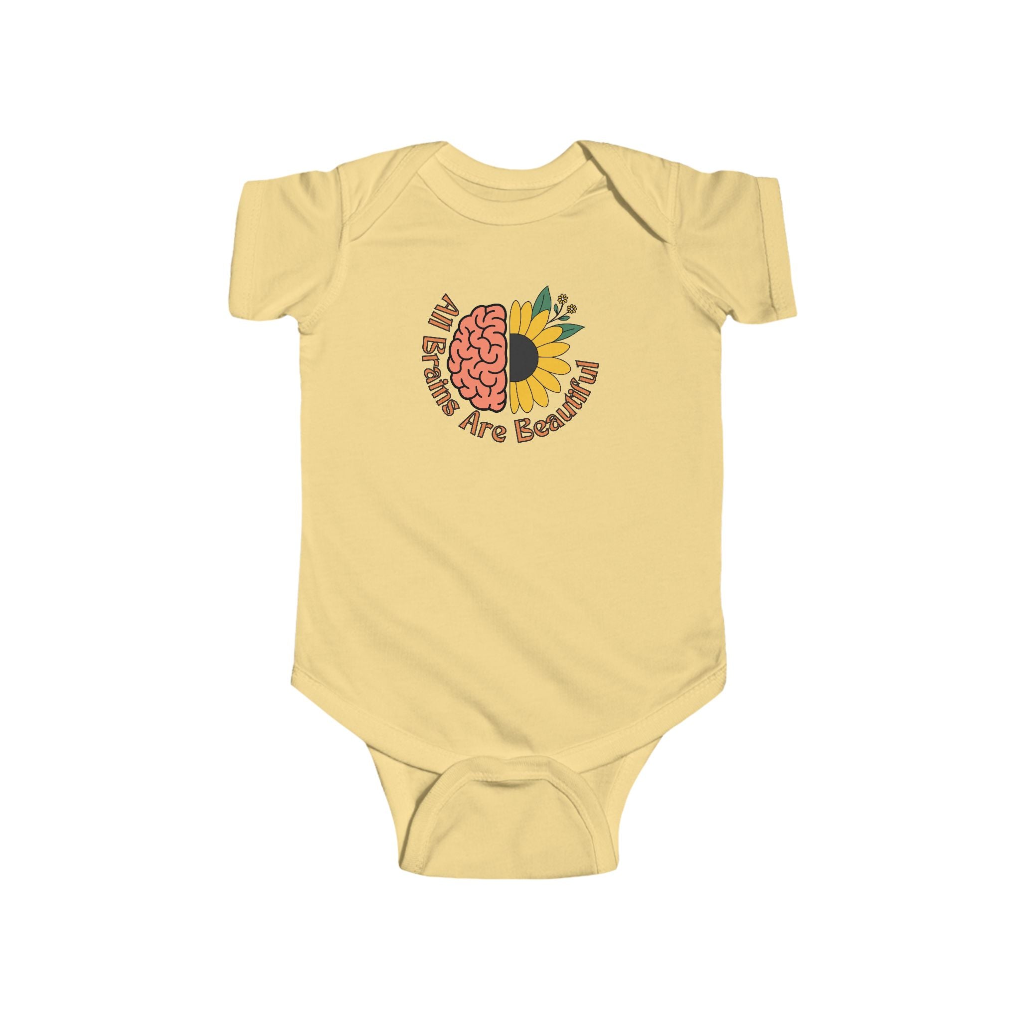 “All Brains Are Beautiful” Infant Short Sleeve Onesie