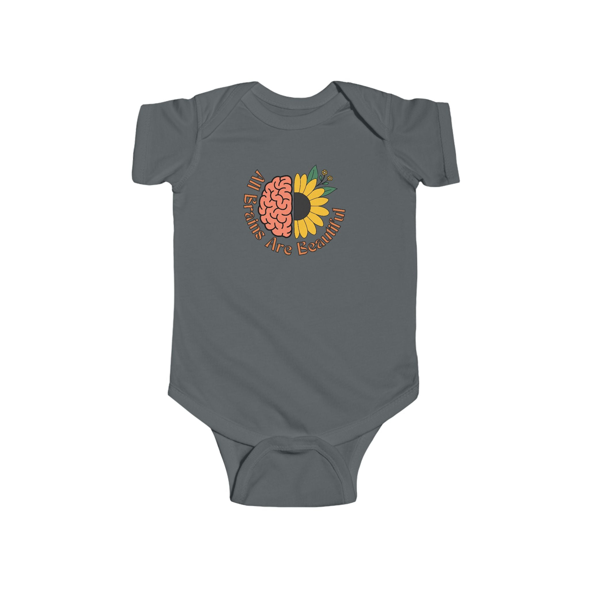 “All Brains Are Beautiful” Infant Short Sleeve Onesie
