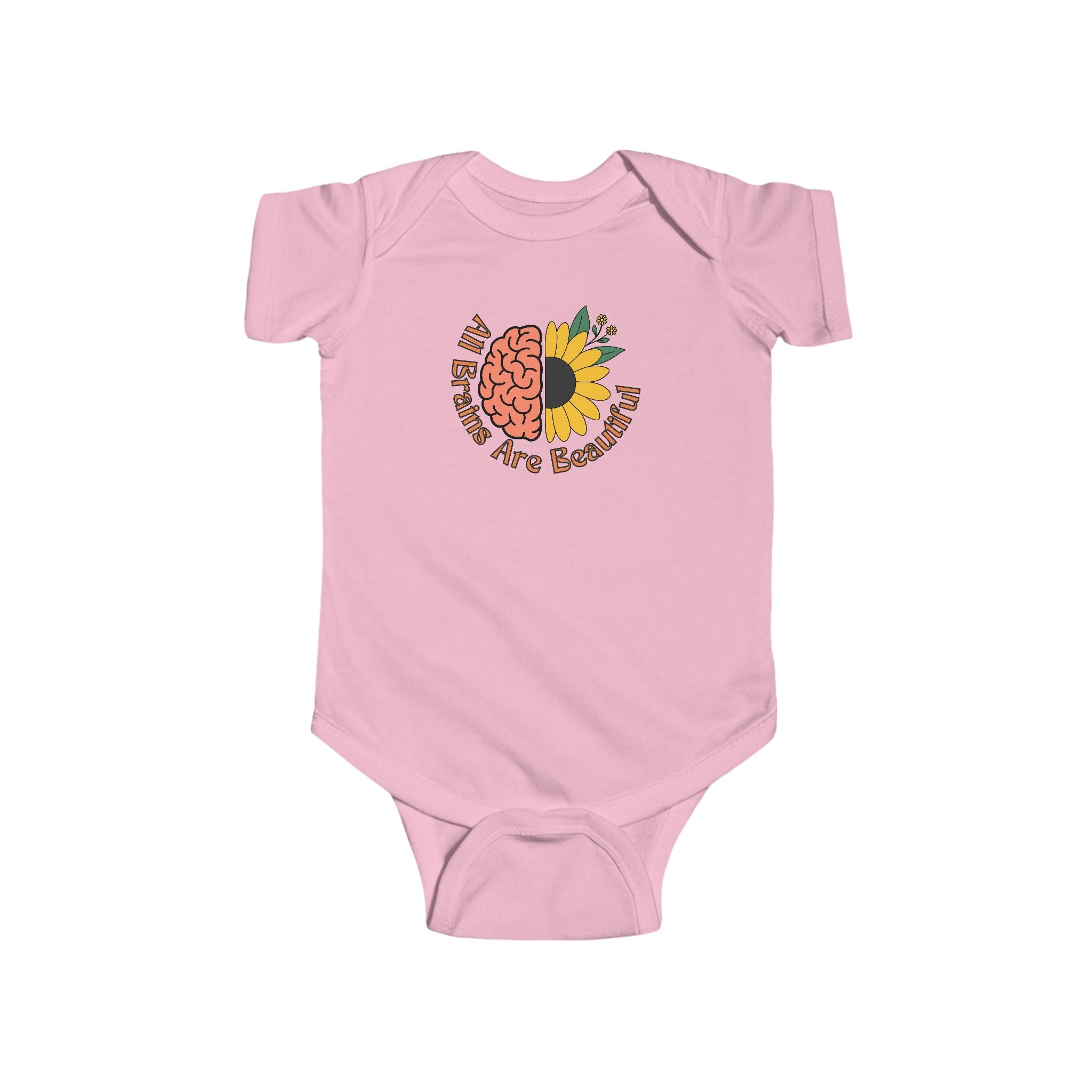 “All Brains Are Beautiful” Infant Short Sleeve Onesie