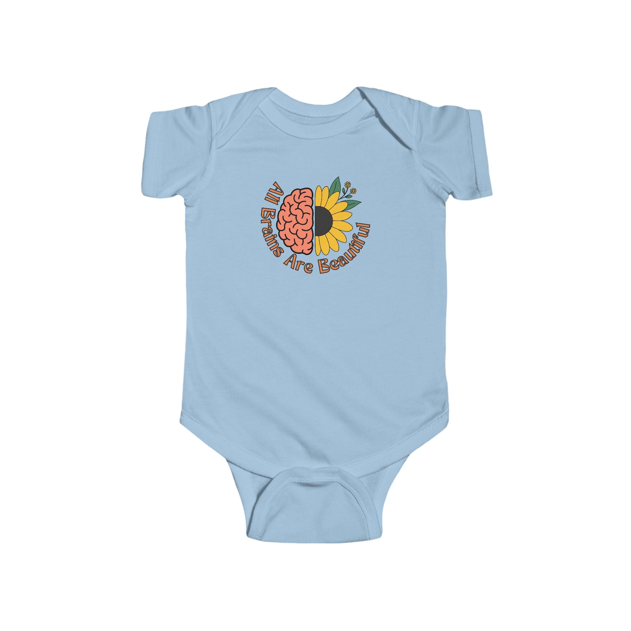 “All Brains Are Beautiful” Infant Short Sleeve Onesie