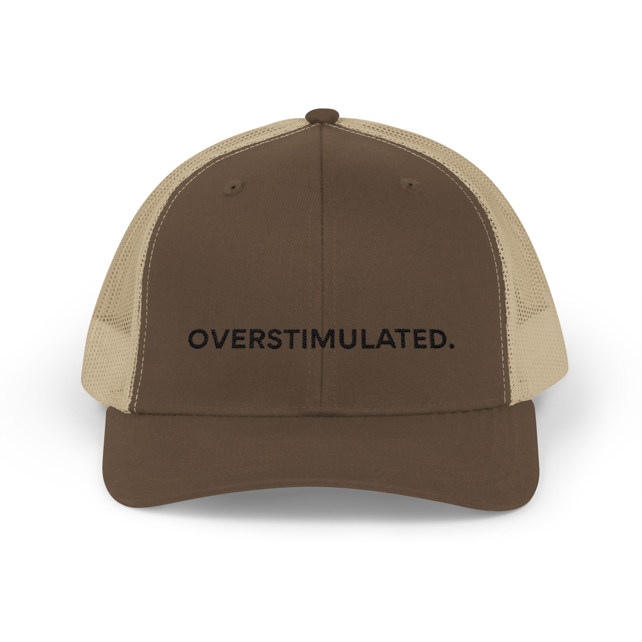 “Overstimulated.” Embroidery Hat