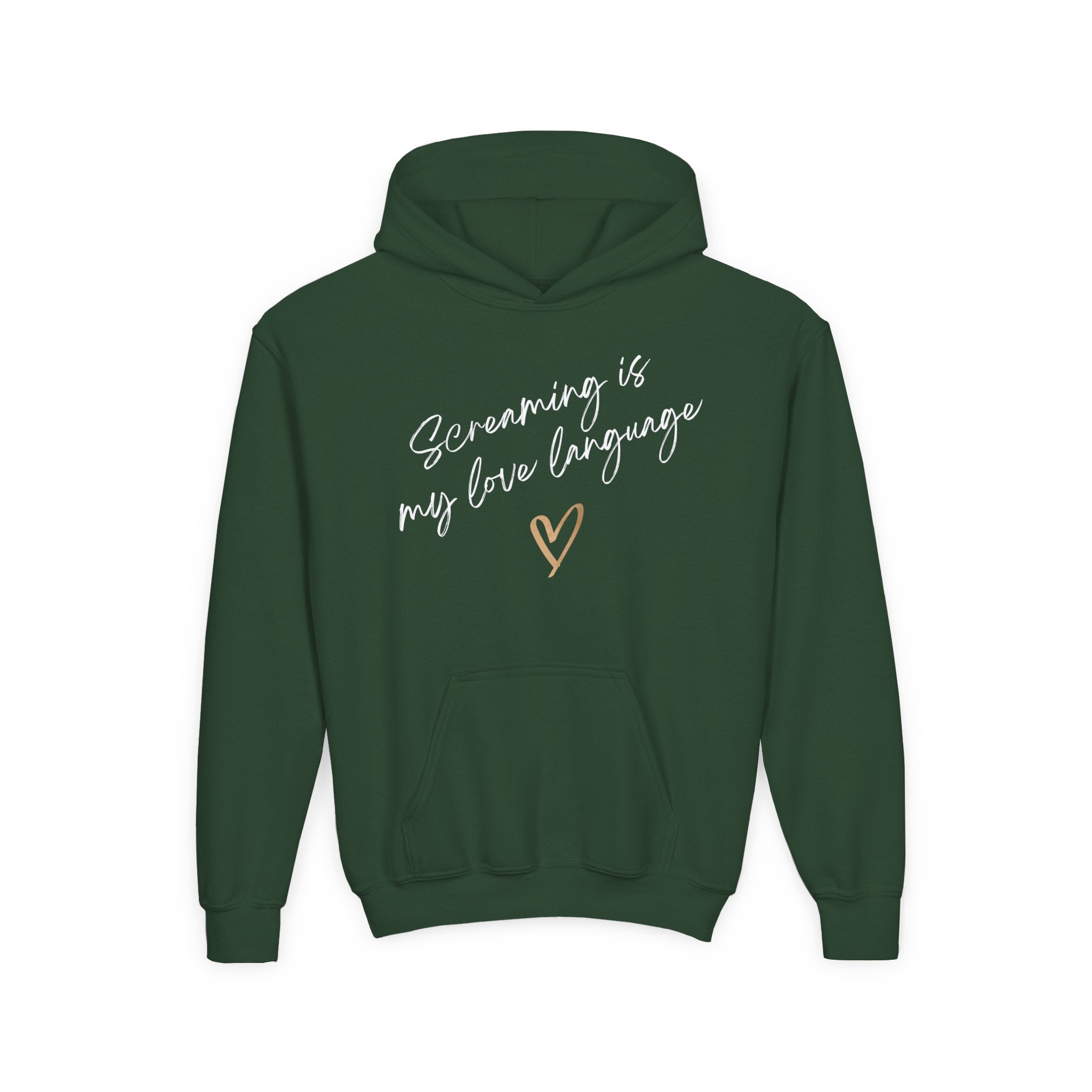 “Screaming Is My Love Language” Youth Hoodie